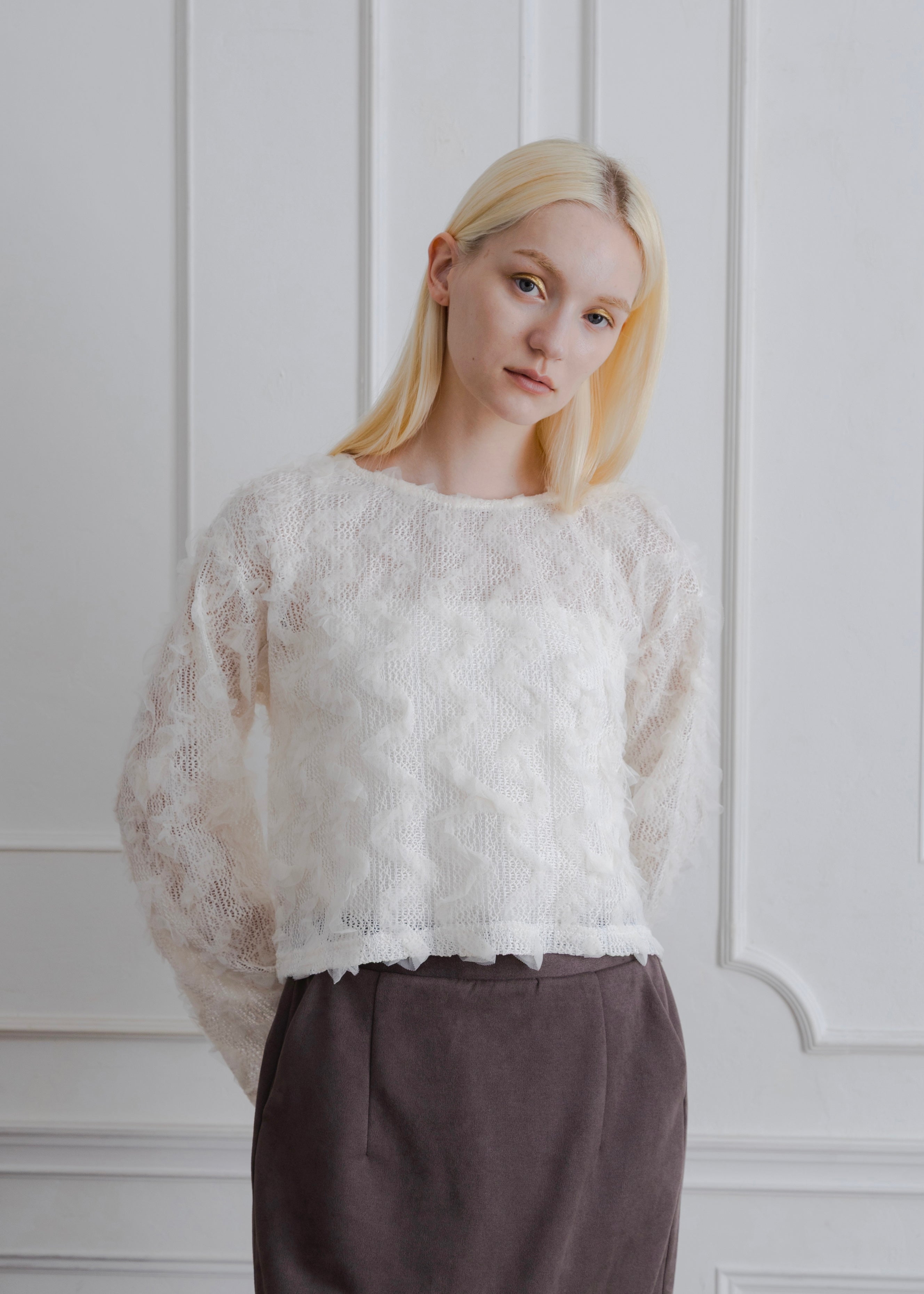 TULLE FRILL PULLOVER