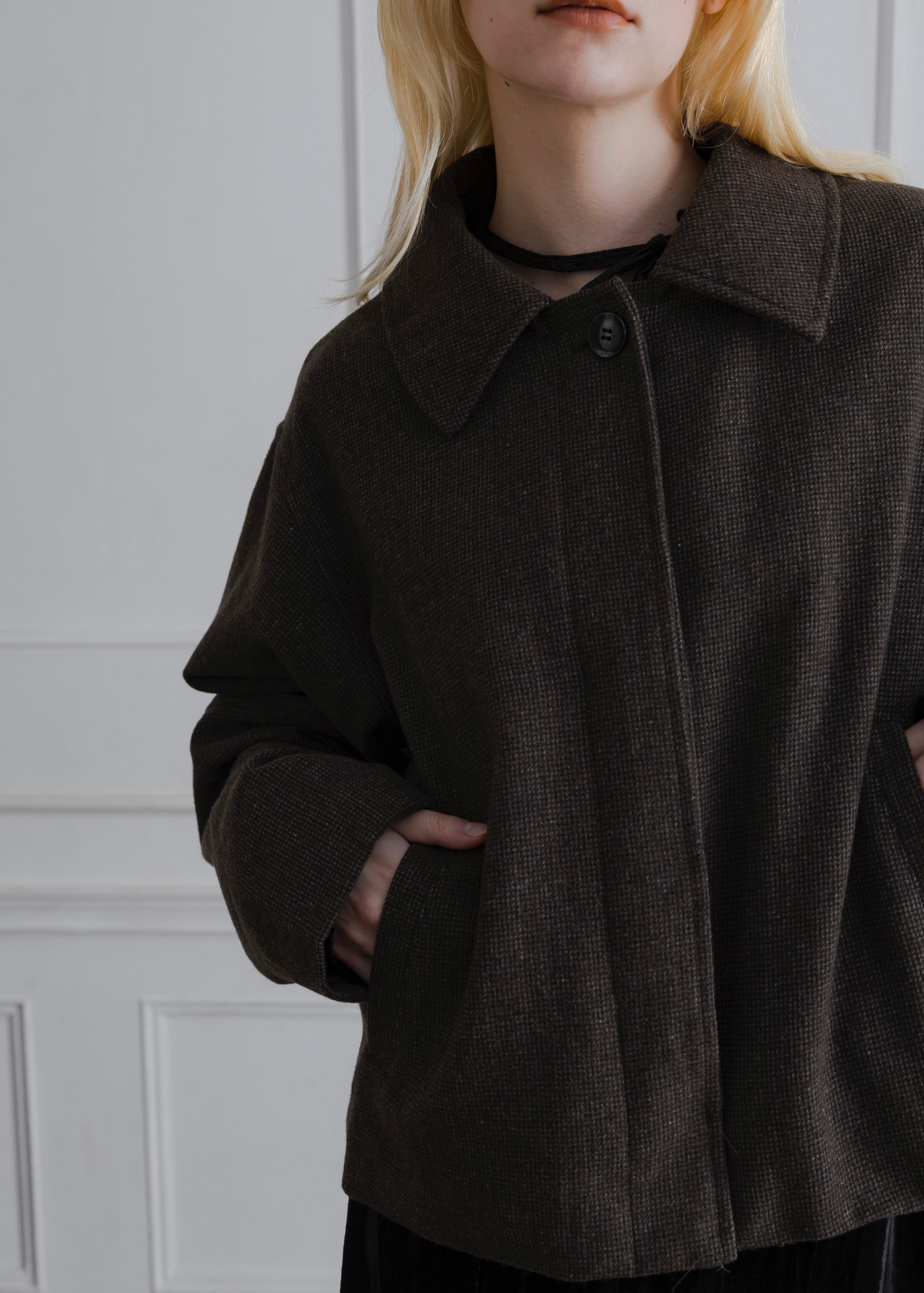 COCOON CHECK JACKET