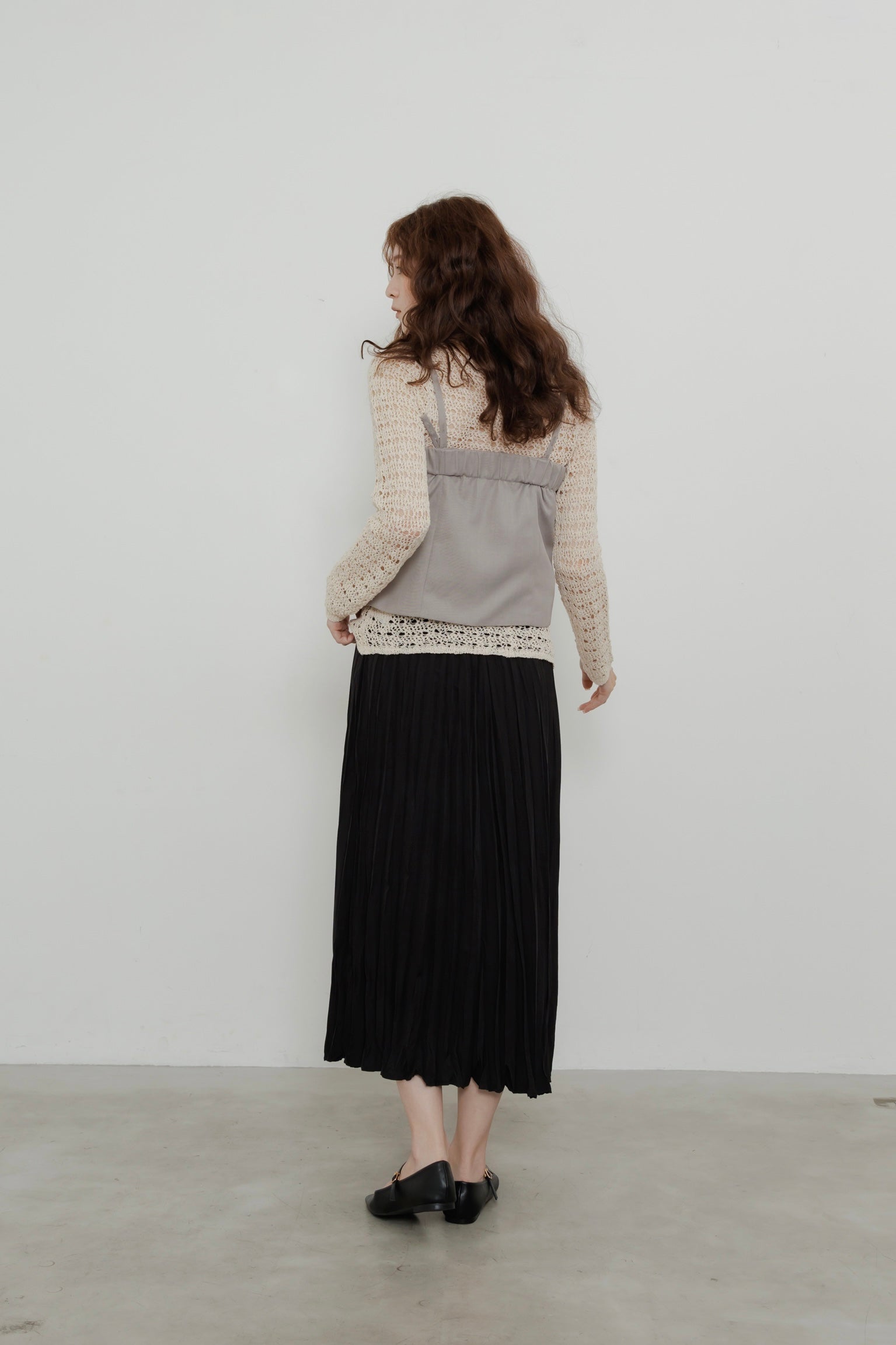 CRUSH PLEATS SKIRT