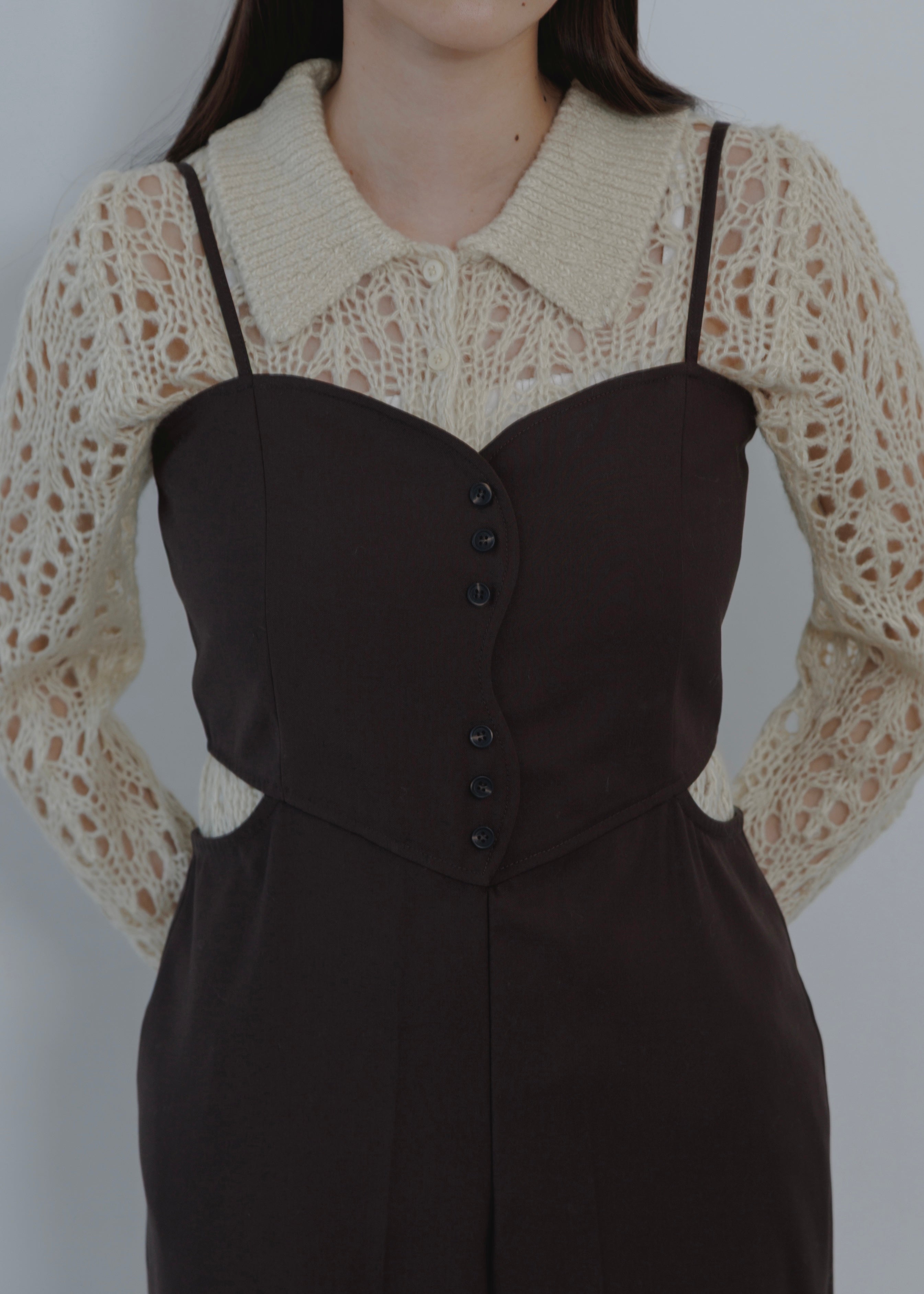 OPENWORK MOHAIR CARDIGAN