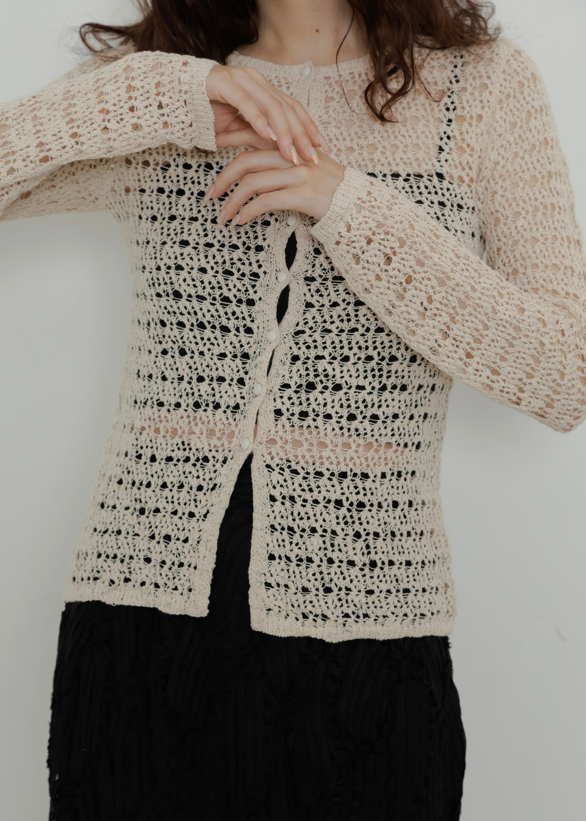 2WAY MESH CARDIGAN