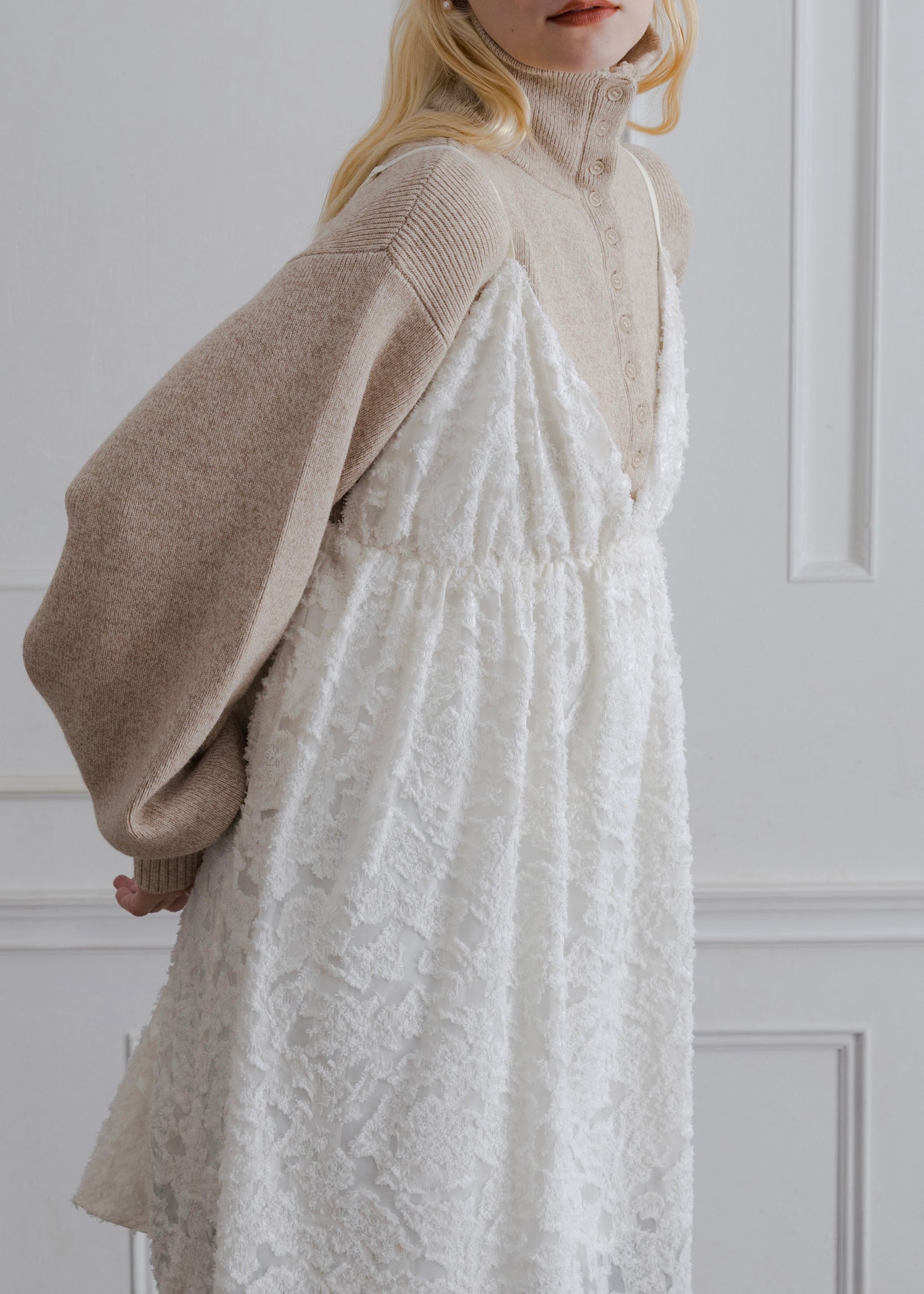 SHEER JACQUARD TUNIC CAMISOLE