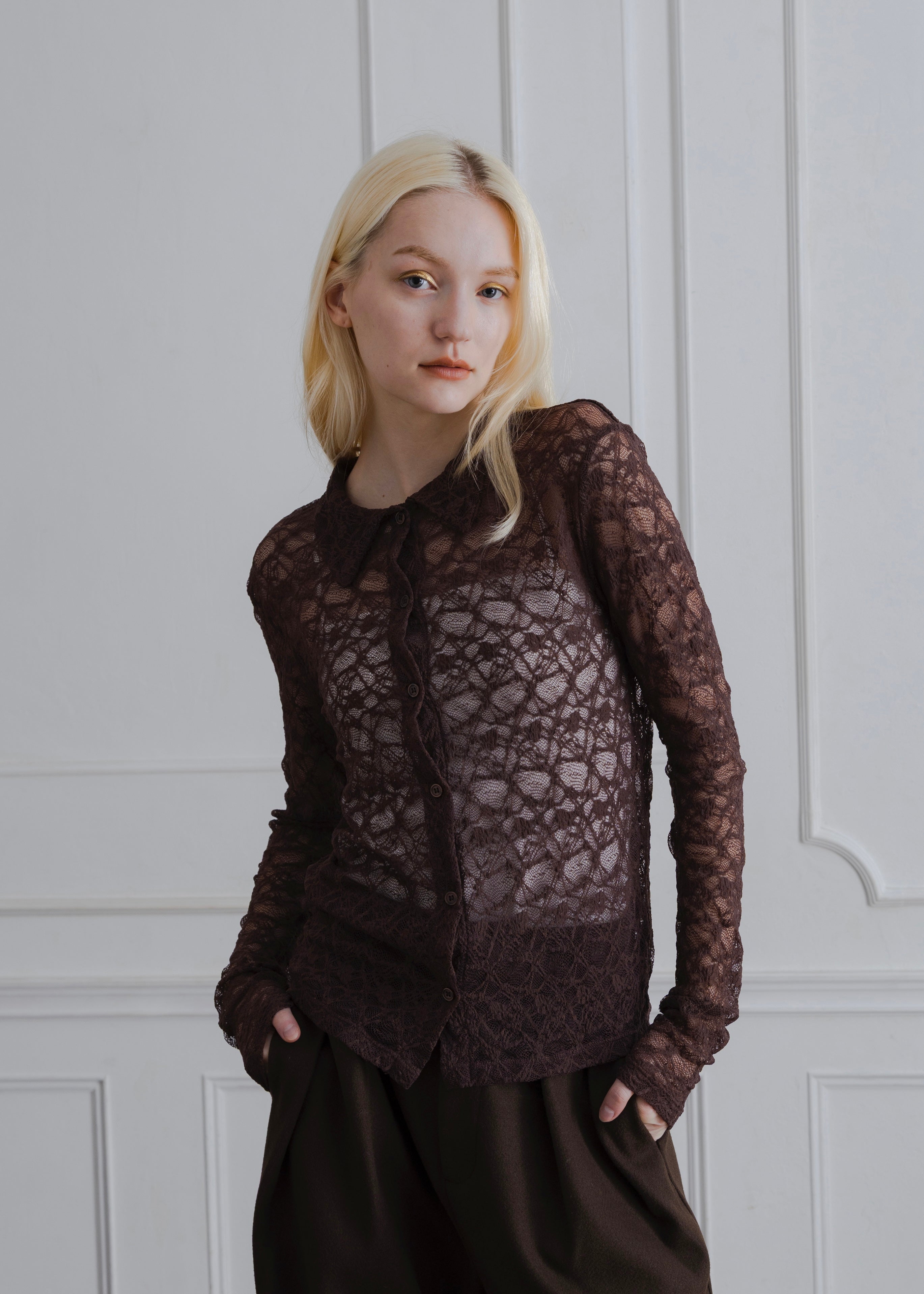 STRETCH LACE SHIRT