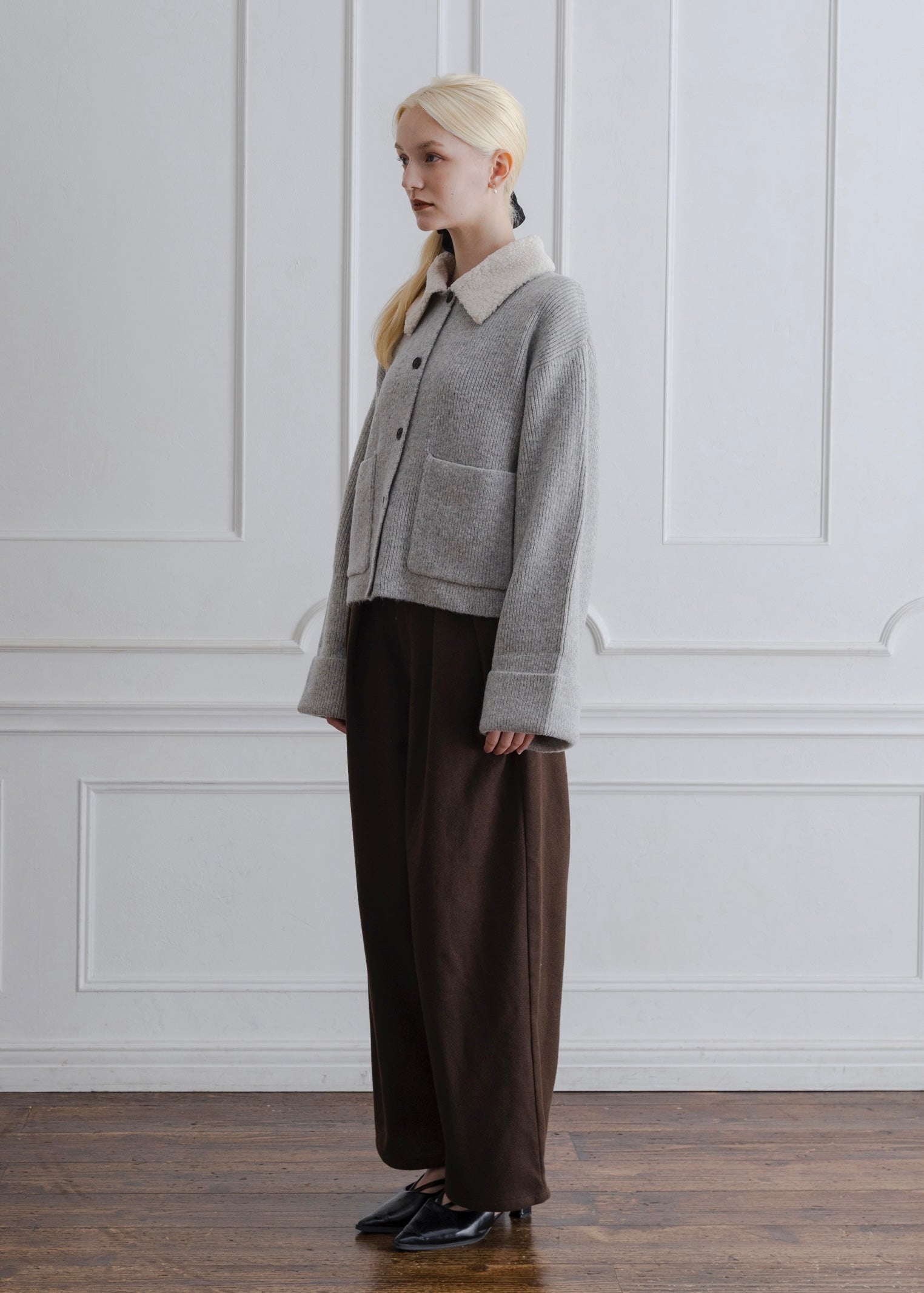 BOA COLLAR CARDIGAN