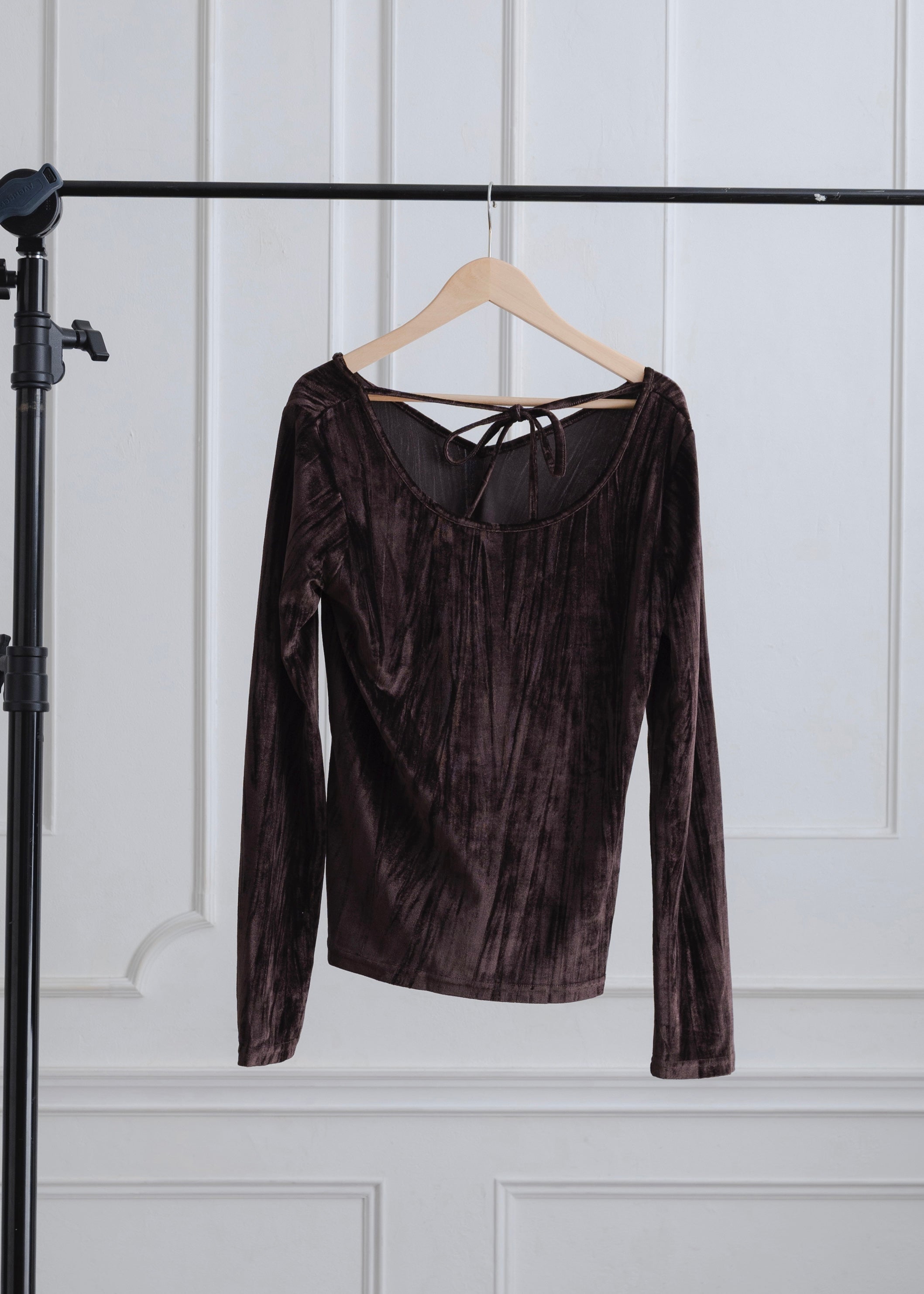 2WAY CRUSH VELOUR TOP