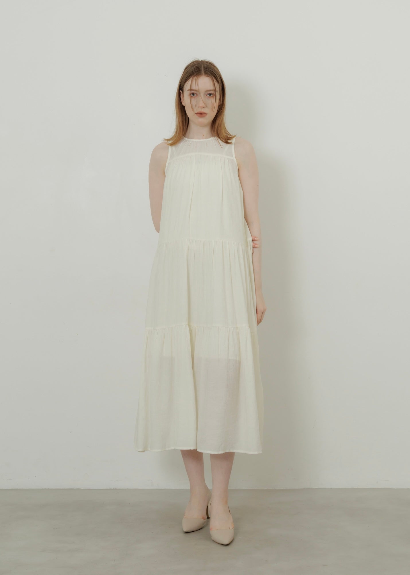 WASHER TIERED DRESS