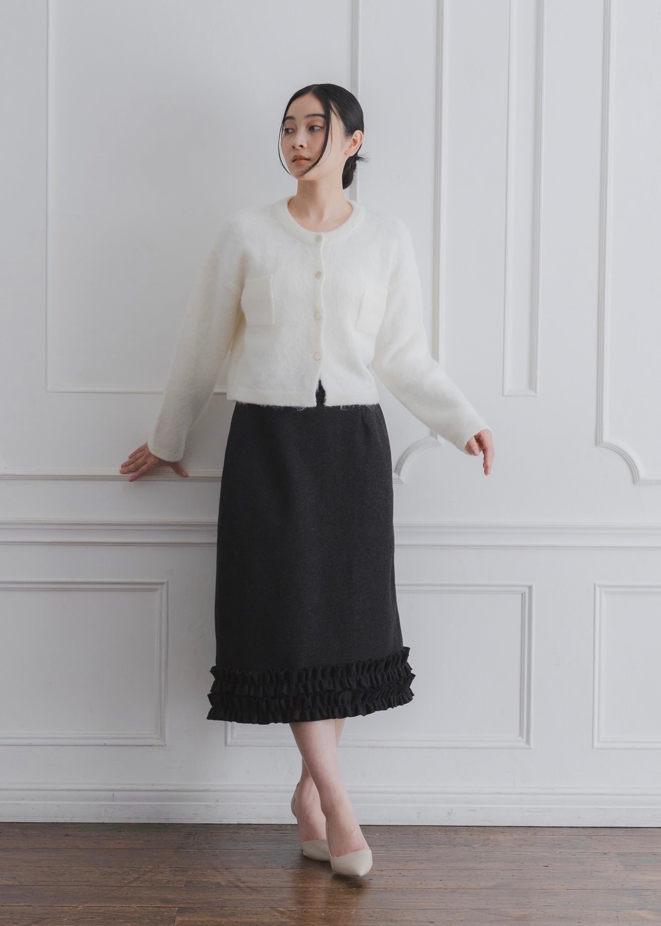 CROPPED SHAGGY CARDIGAN