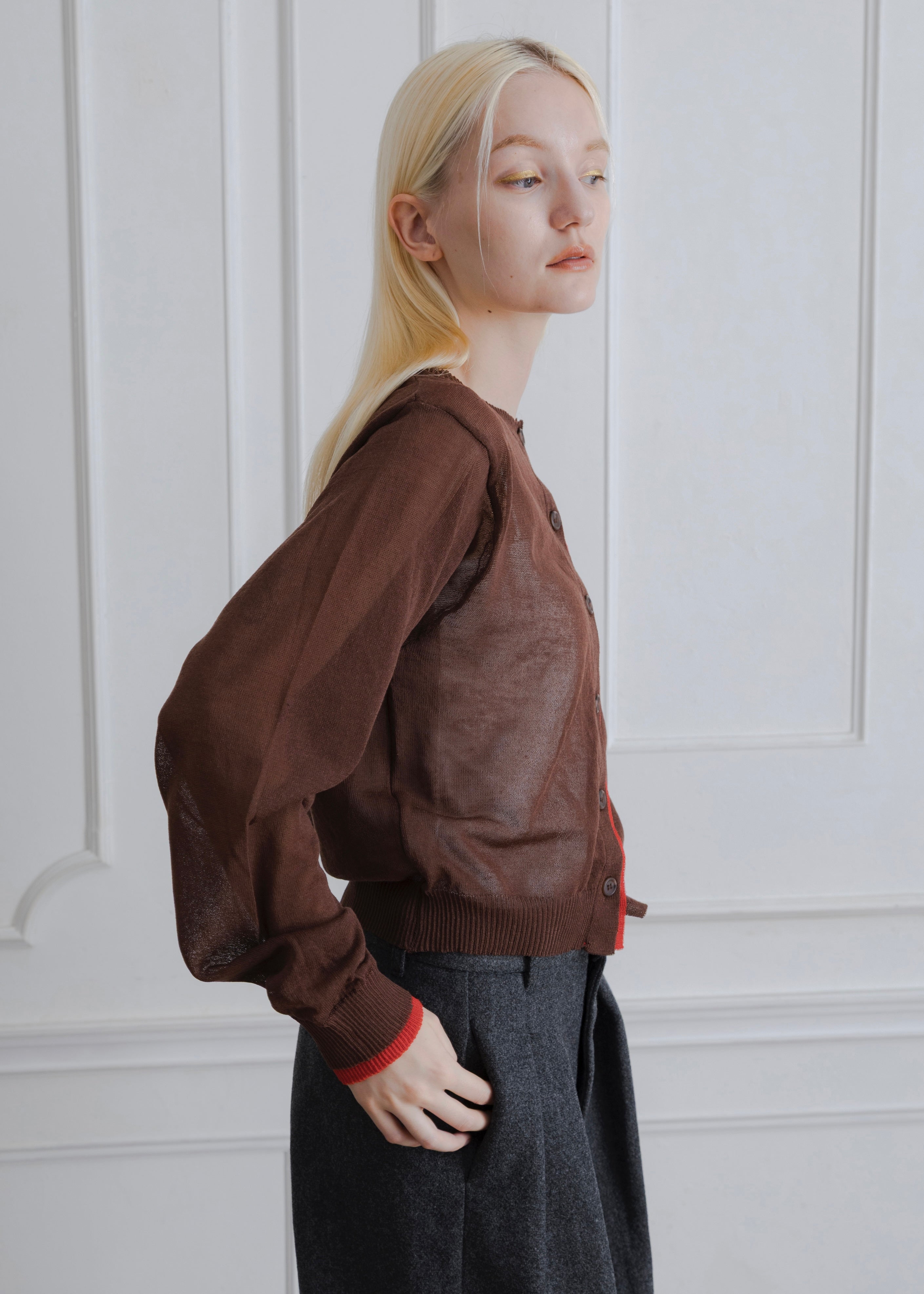 SHEER KNIT CARDIGAN