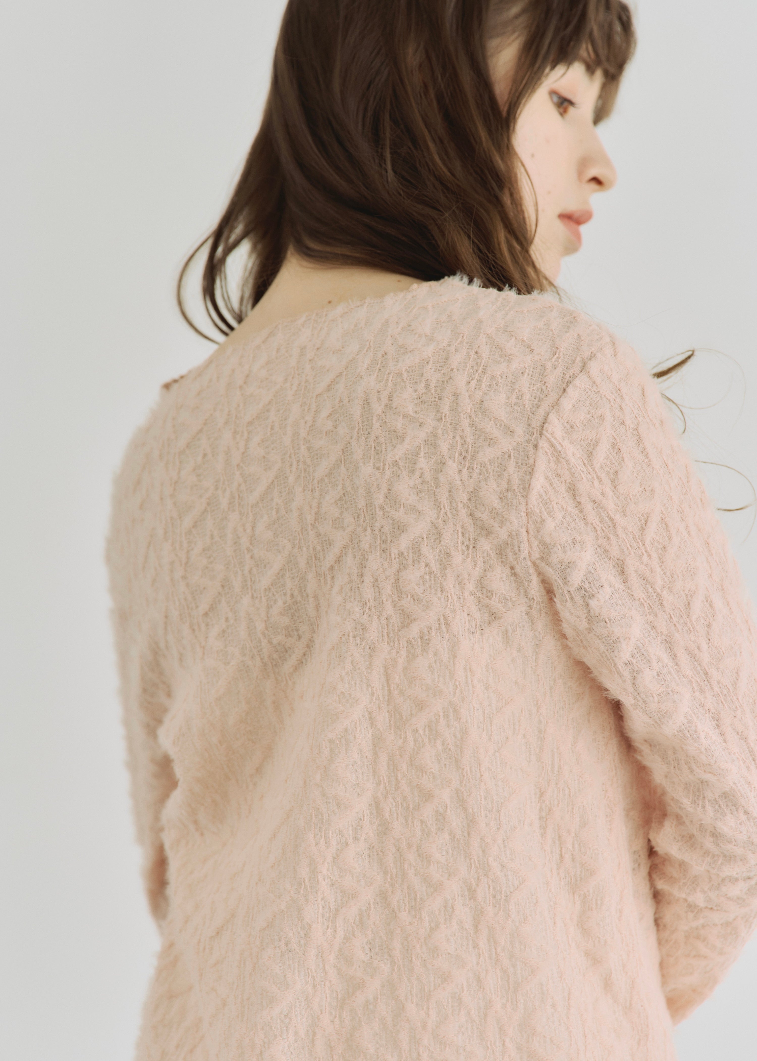 SHEER SHAGGY CARDIGAN