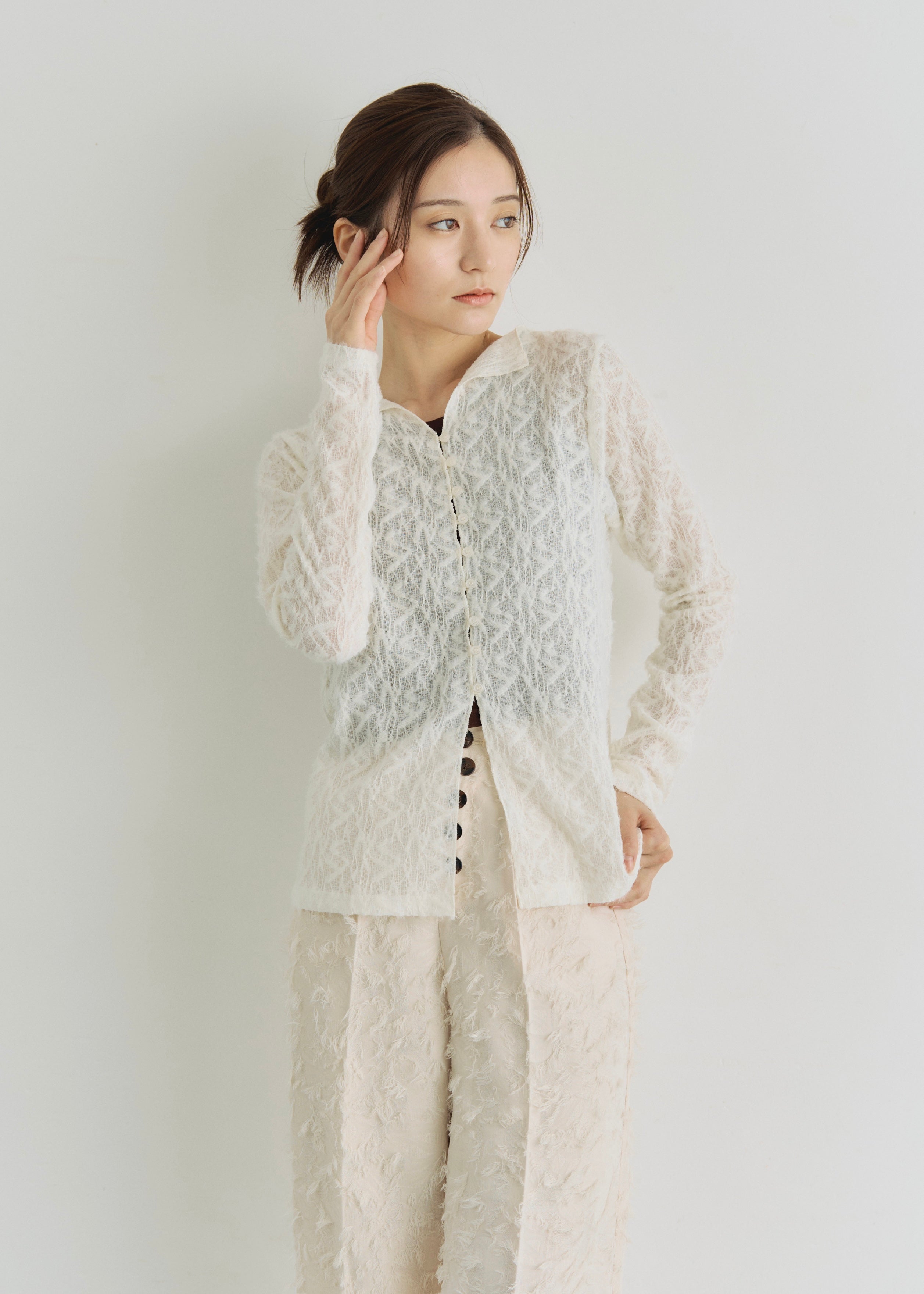 SHEER SHAGGY CARDIGAN