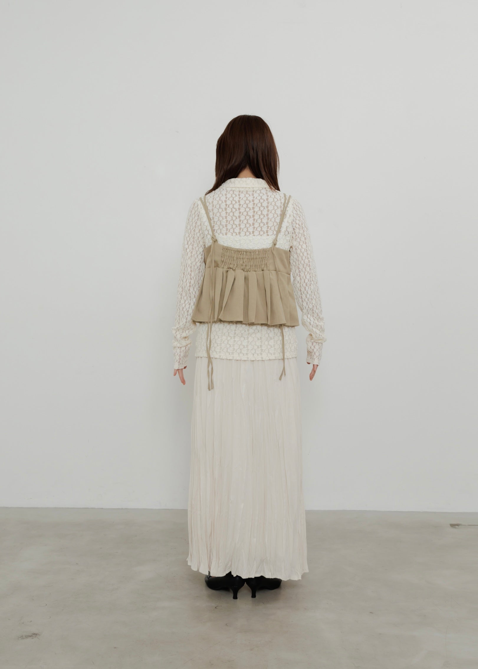 CRUSH PLEATS SKIRT