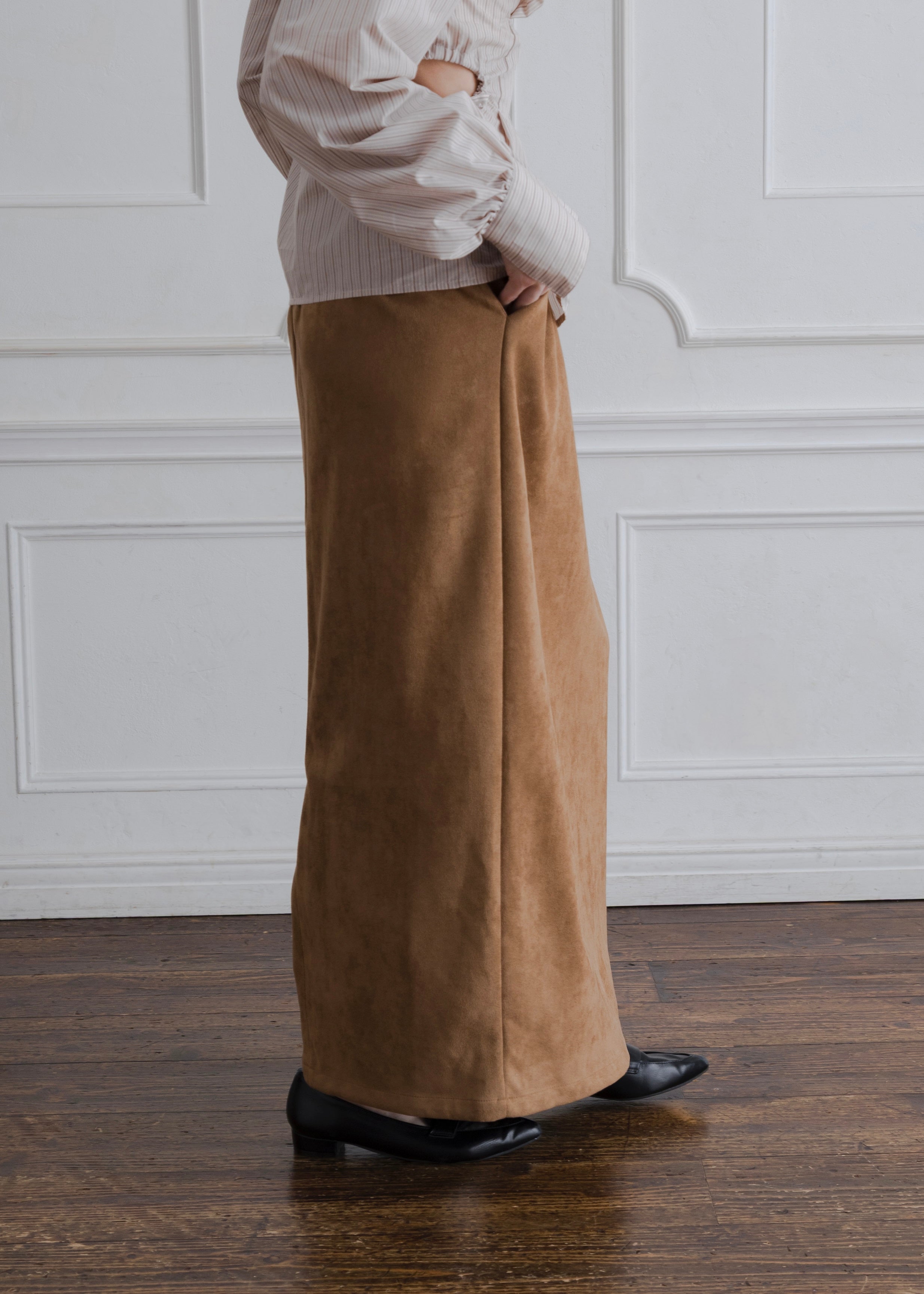 FAUX SUEDE SKIRT