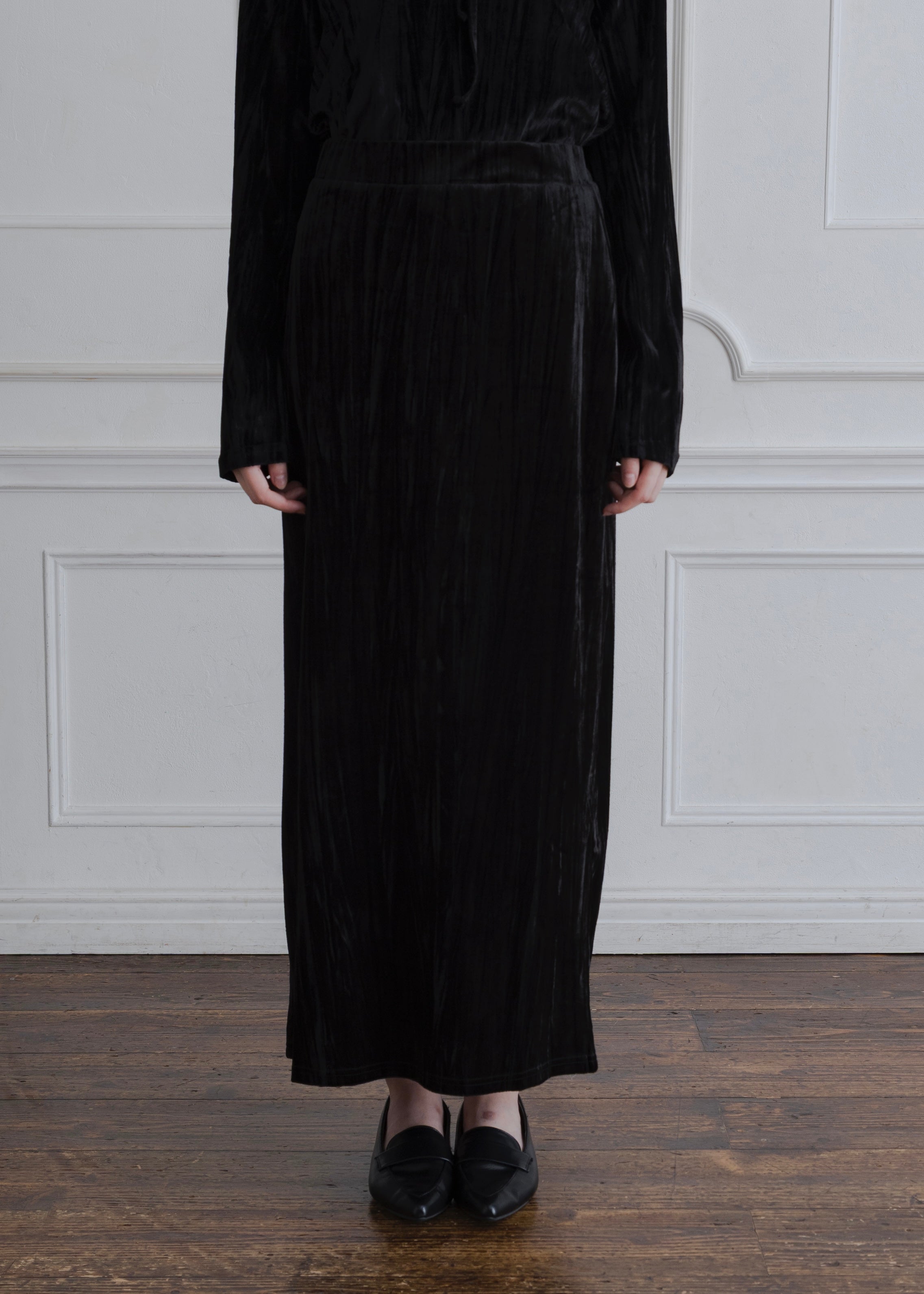 CRUSH VELOUR SKIRT