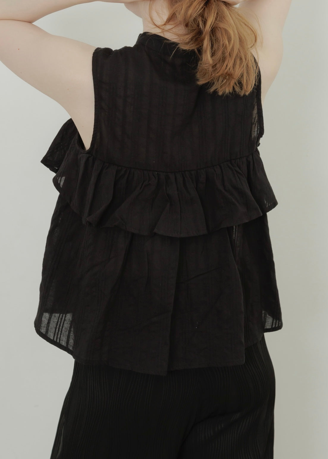 SHEER STRIPE BLOUSE