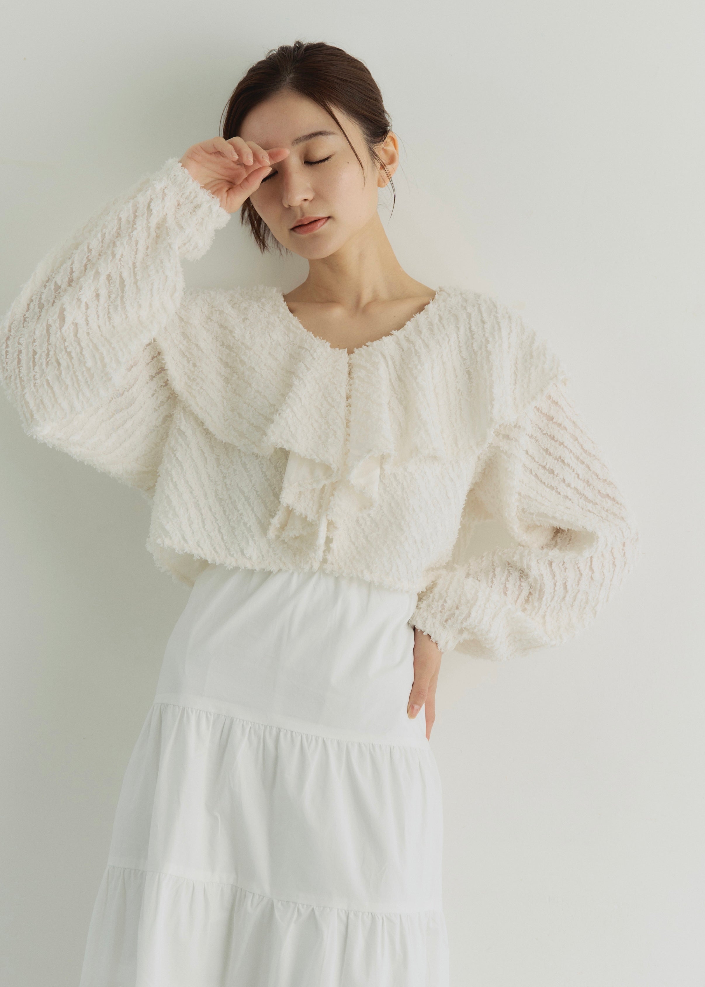 FRINGE CROPPED BLOUSE