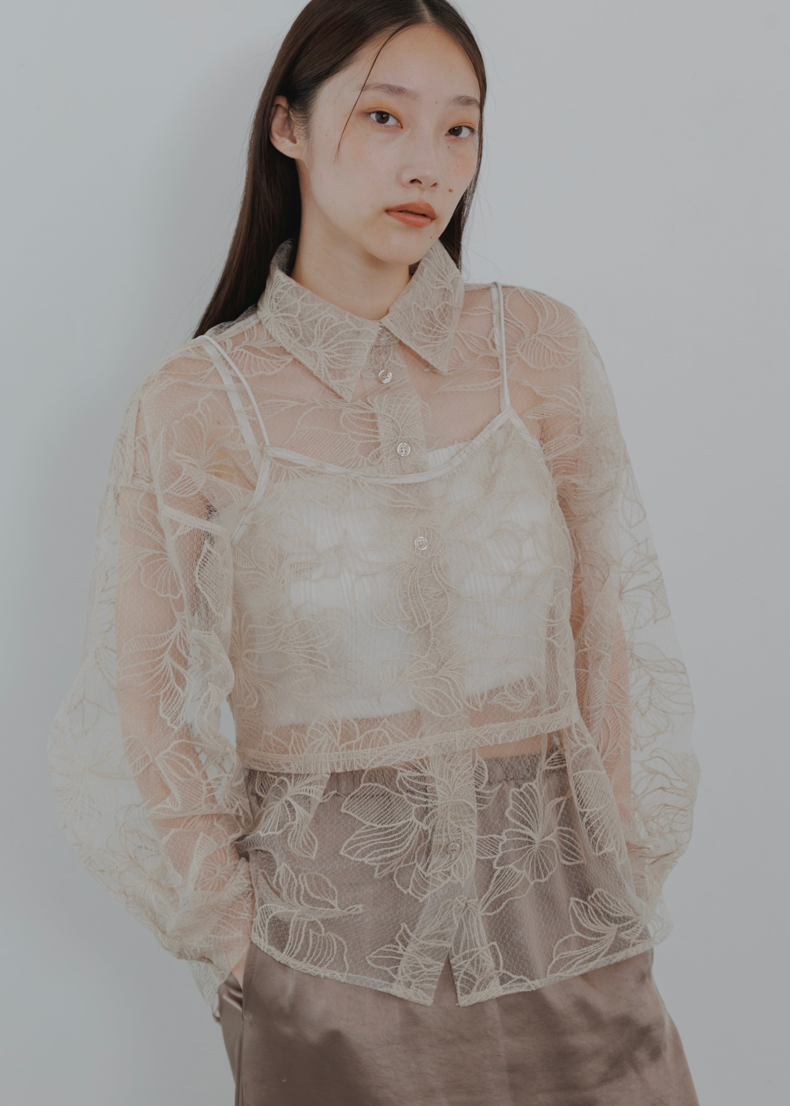 FLOWER TULLE CAMISOLE