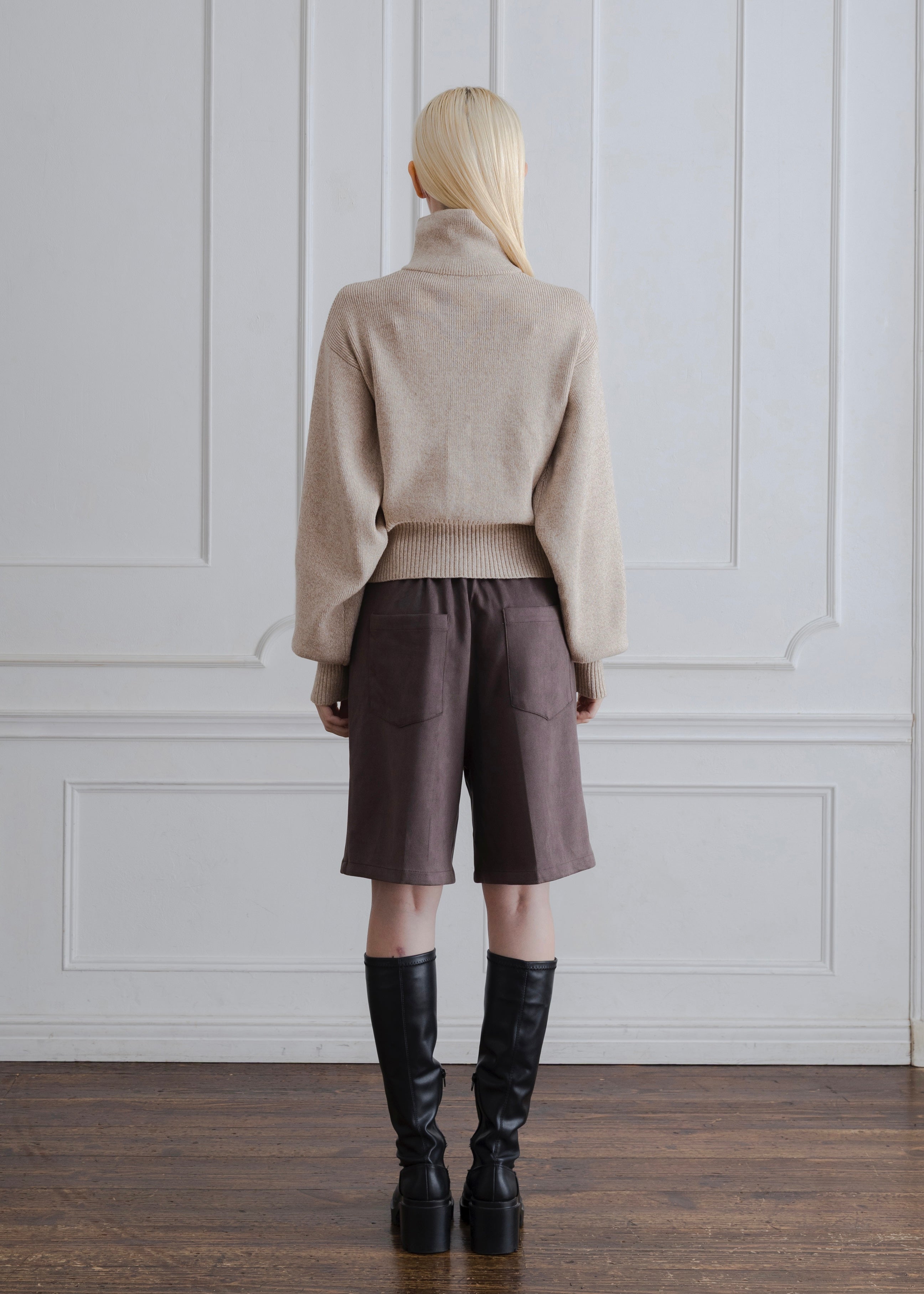 HIGH NECK CARDIGAN