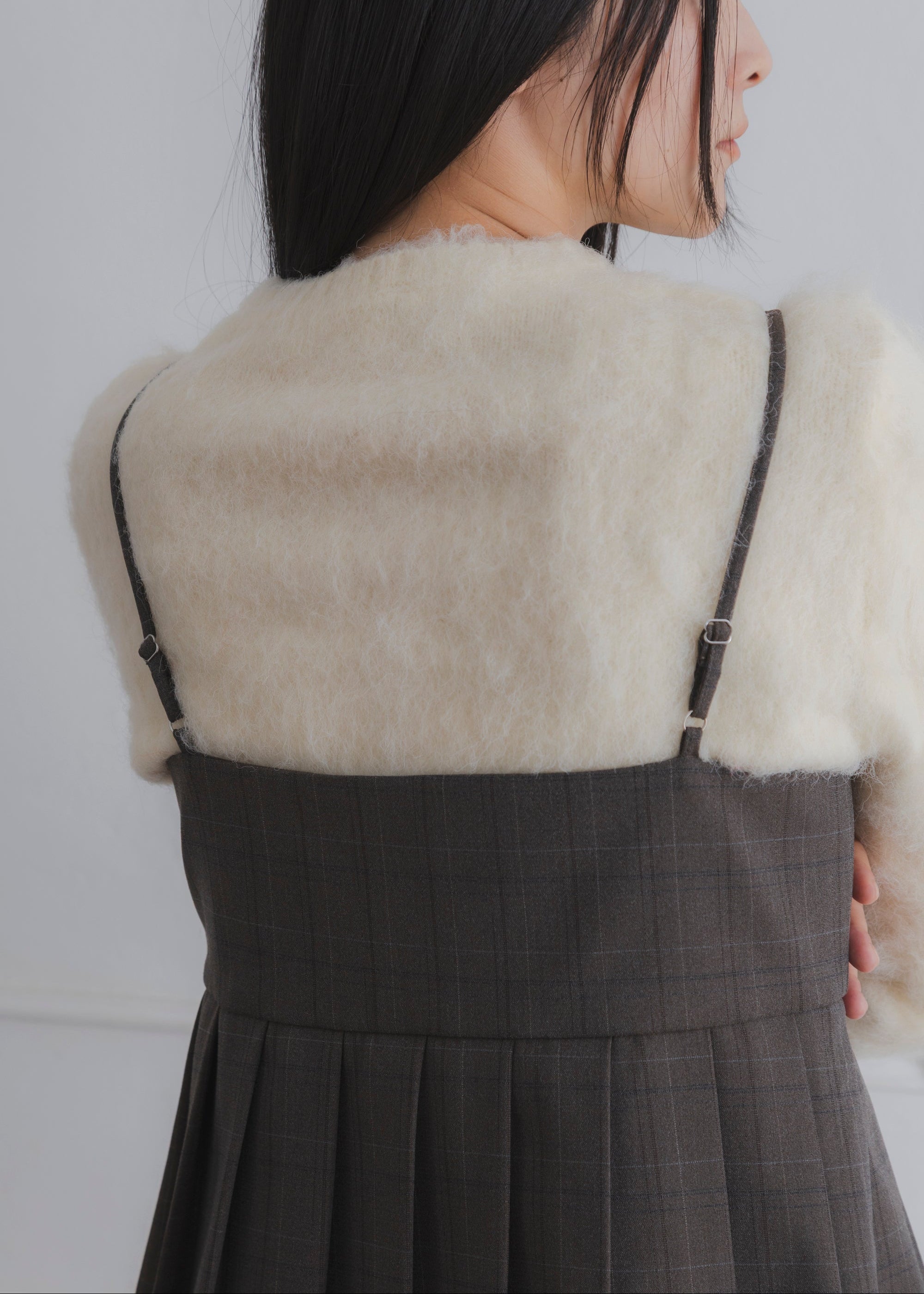 CHECK PLEATS CAMISOLE