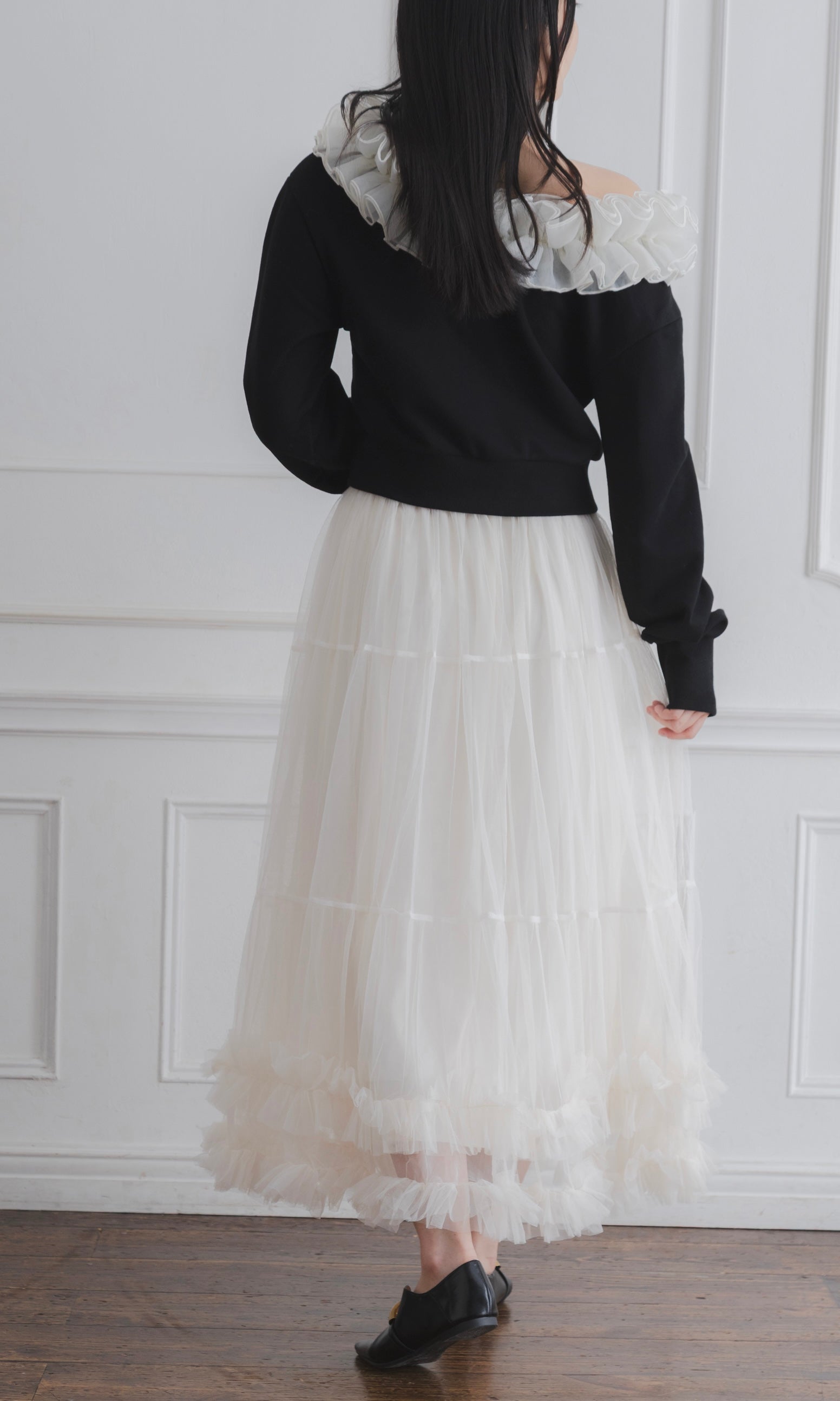 TULLE TIERED SKIRT