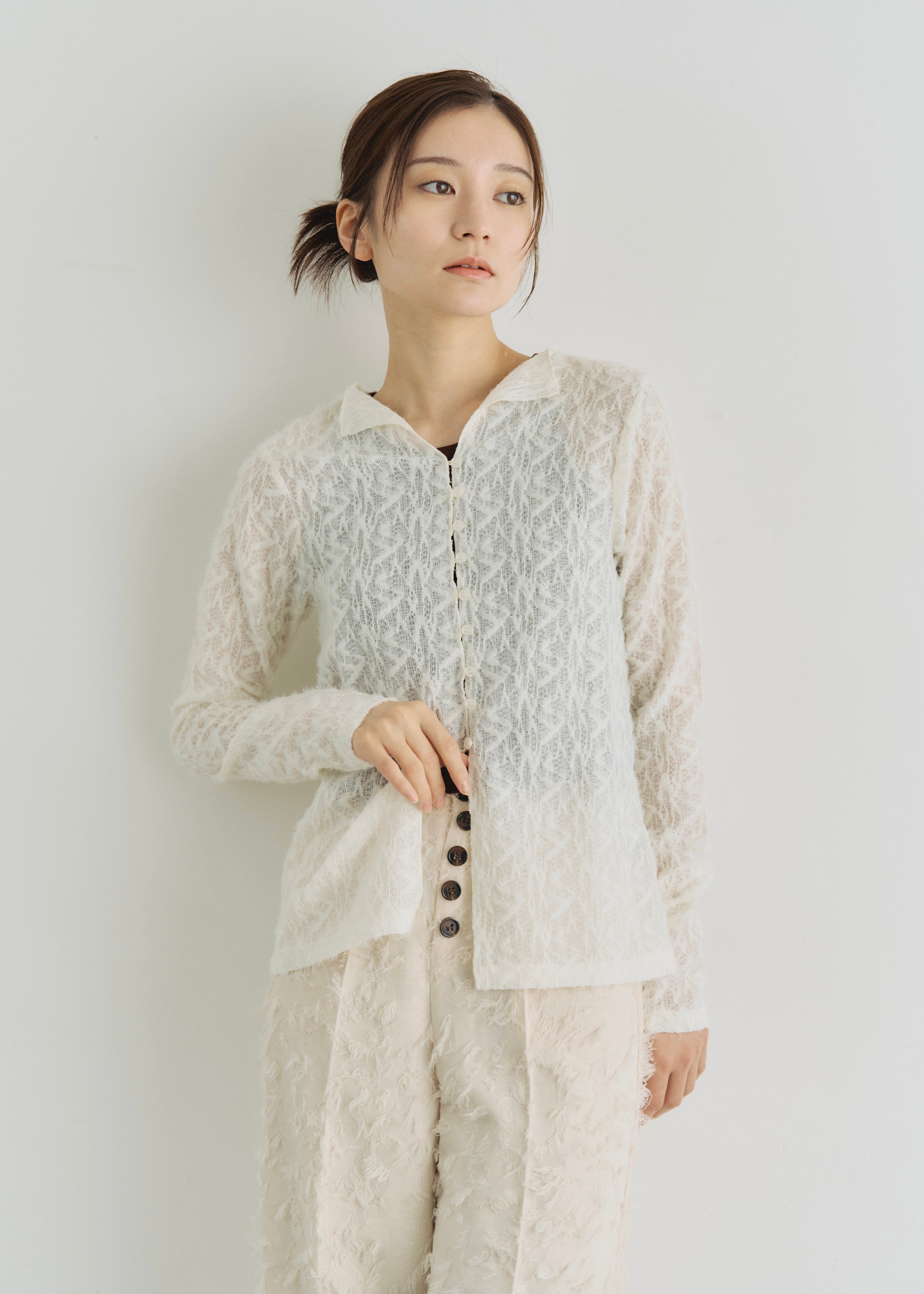 SHEER SHAGGY CARDIGAN