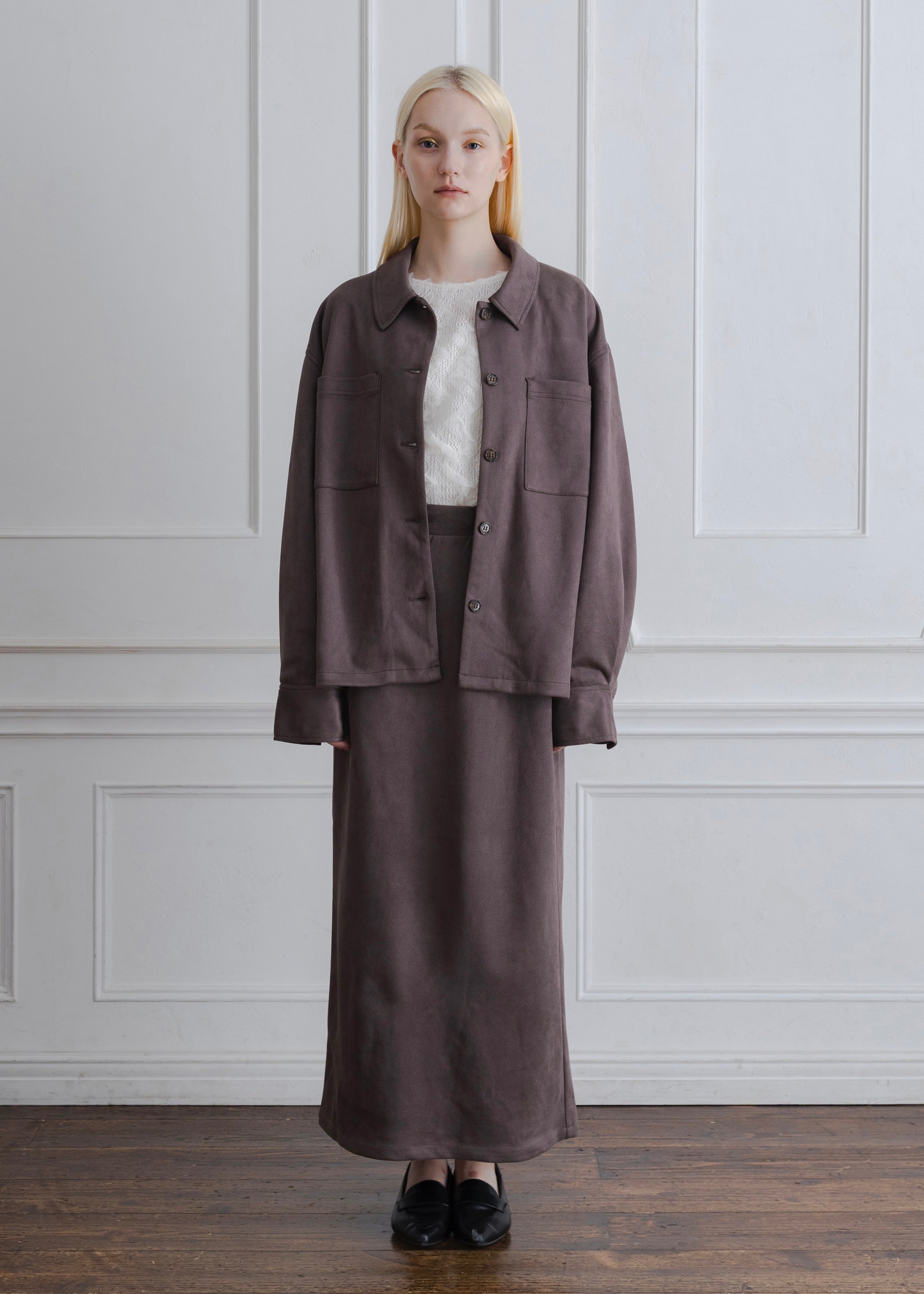FAUX SUEDE SKIRT