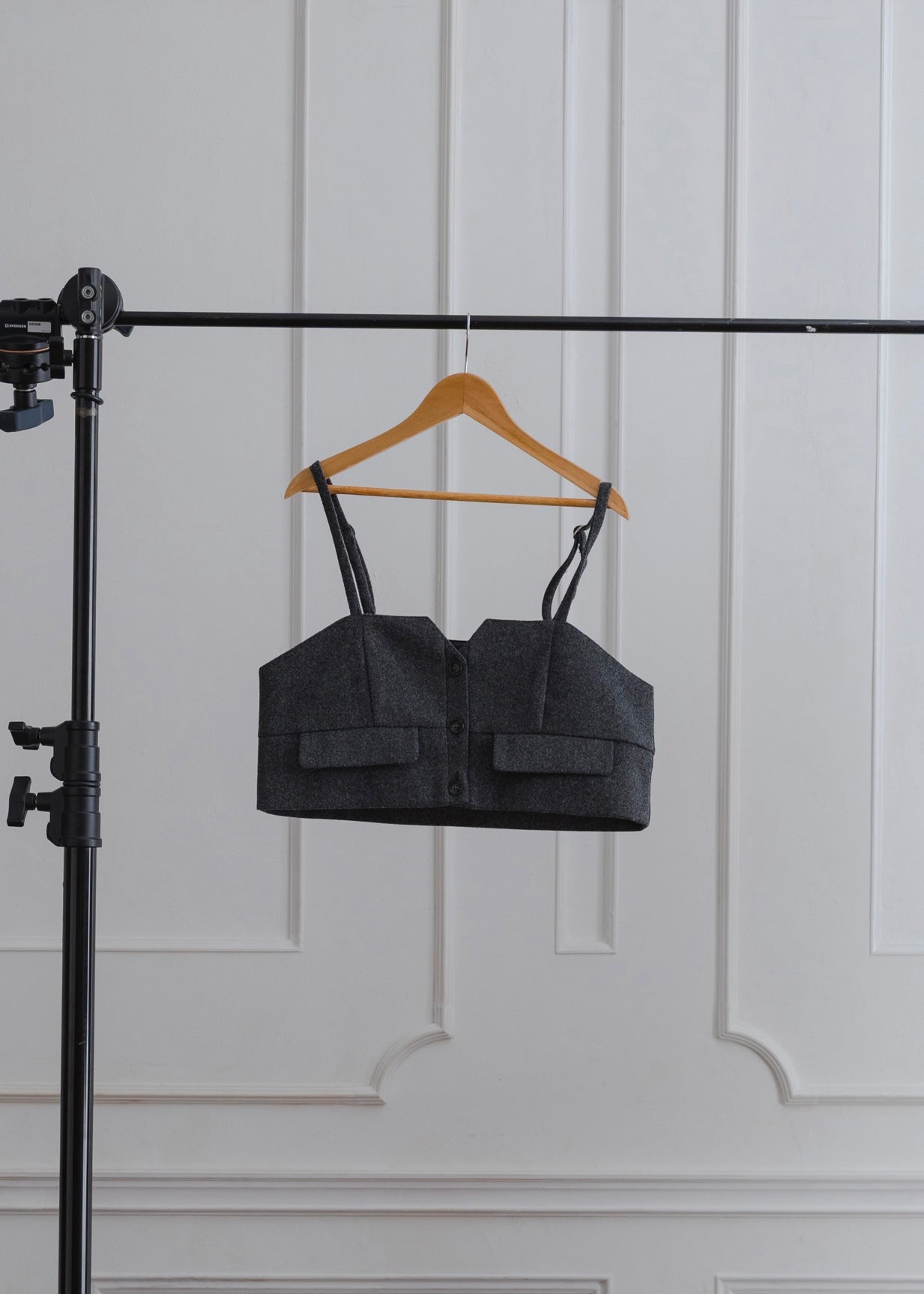 FAUX WOOL BUSTIER