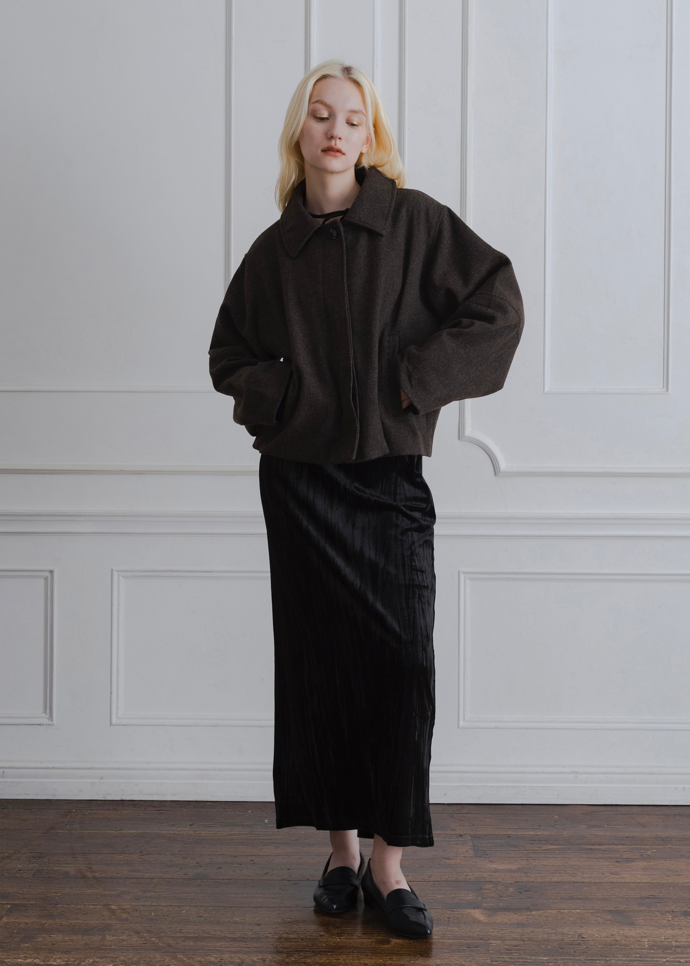 COCOON CHECK JACKET