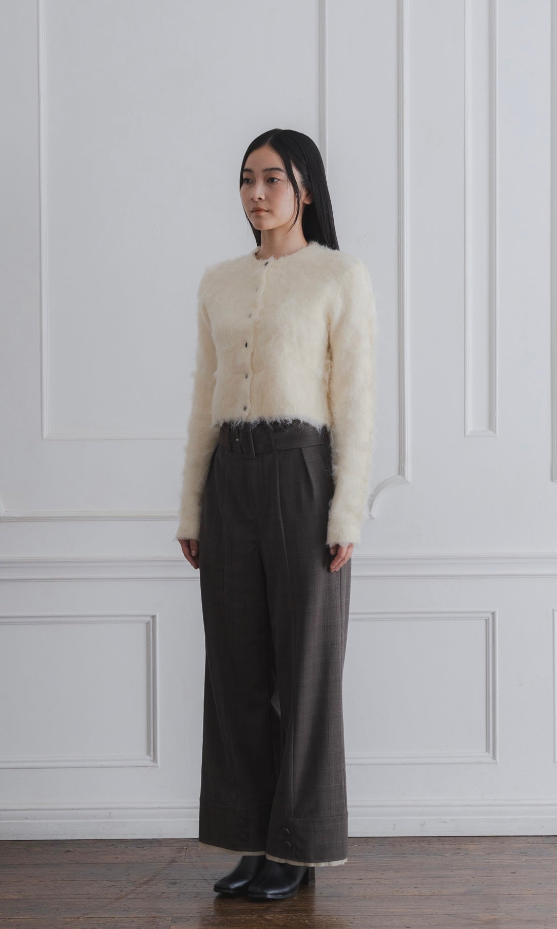 MOHAIR TOUCH CROPPED CARDIGAN