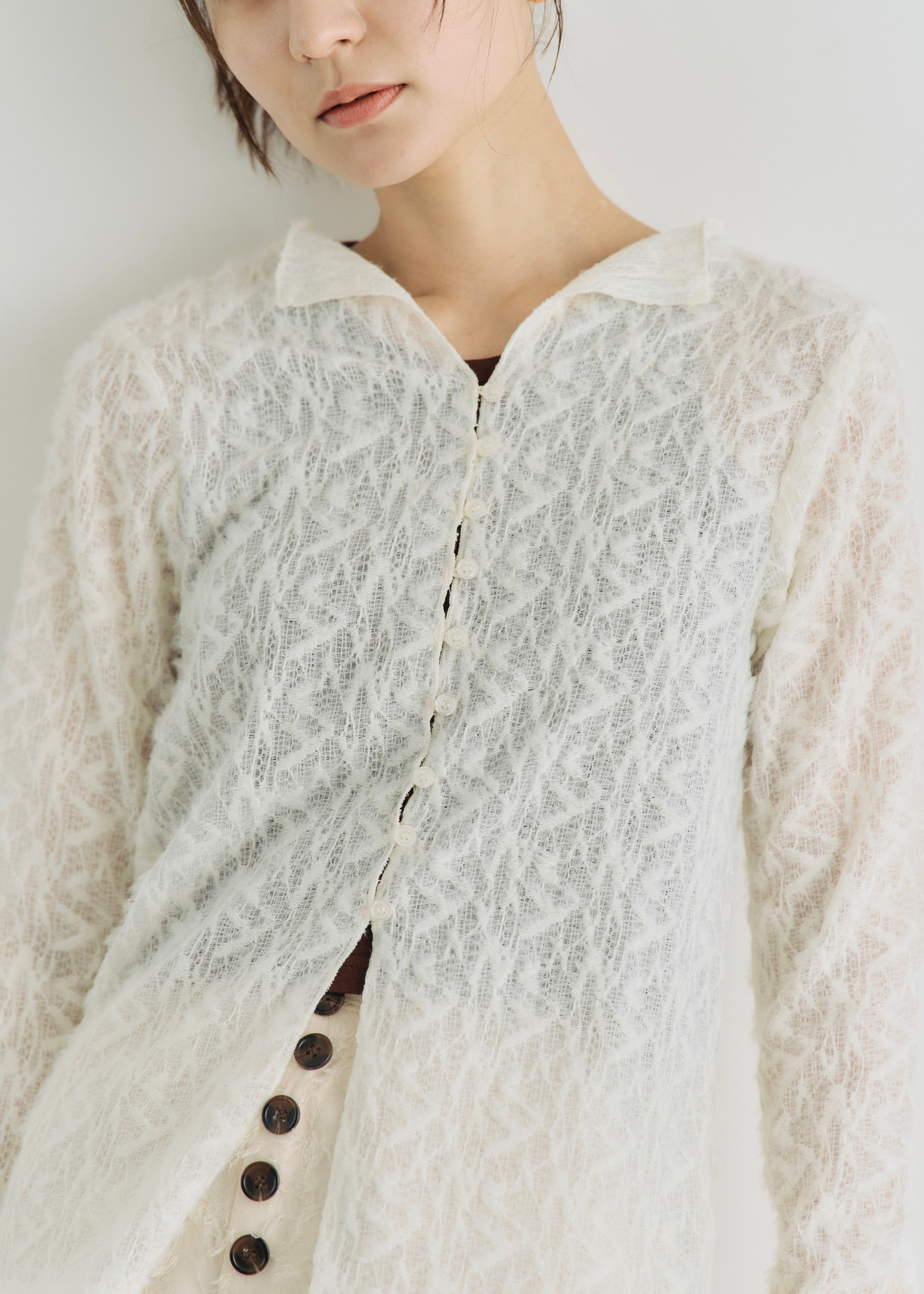 SHEER SHAGGY CARDIGAN