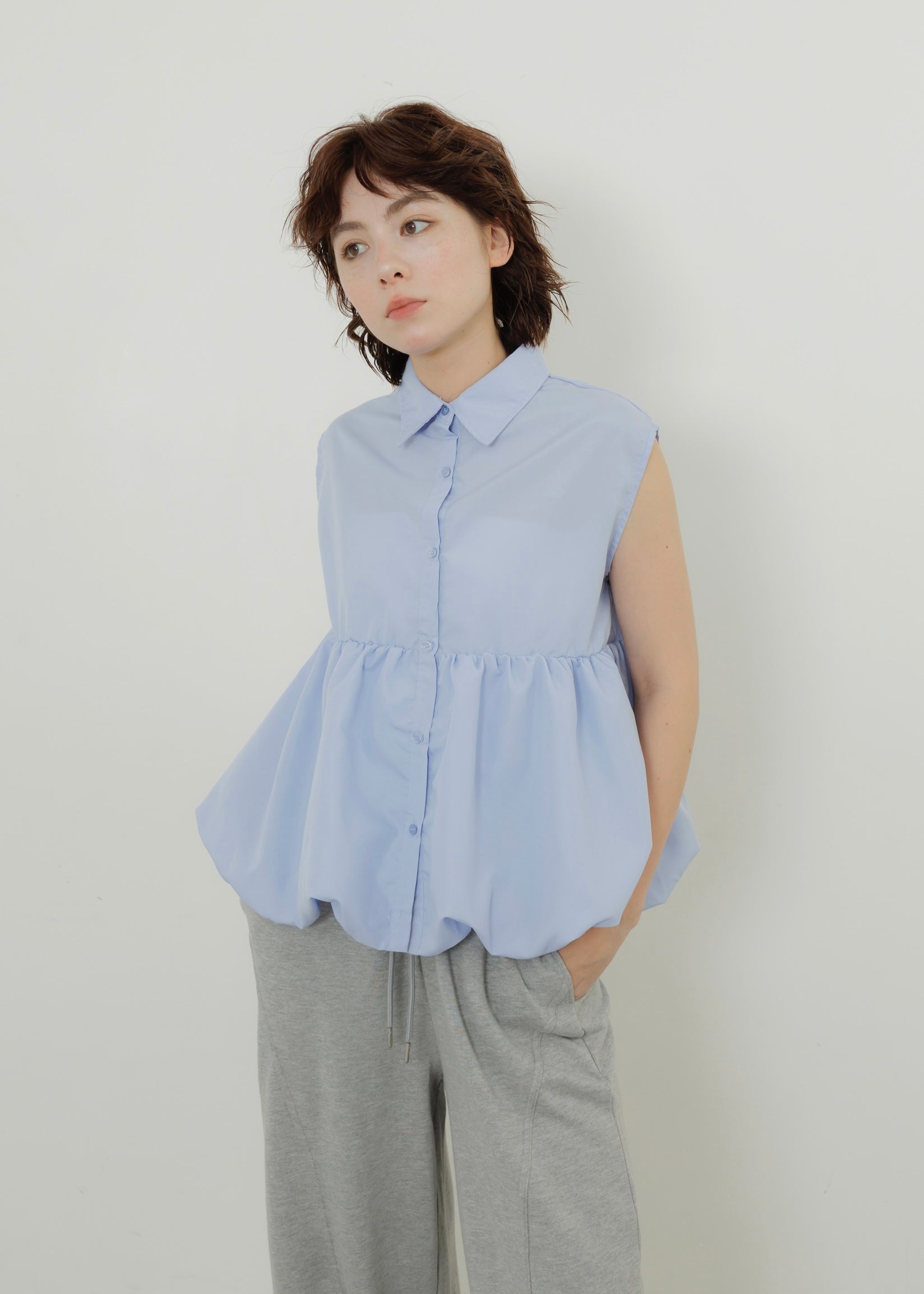 TIERED BALLOON SHIRT