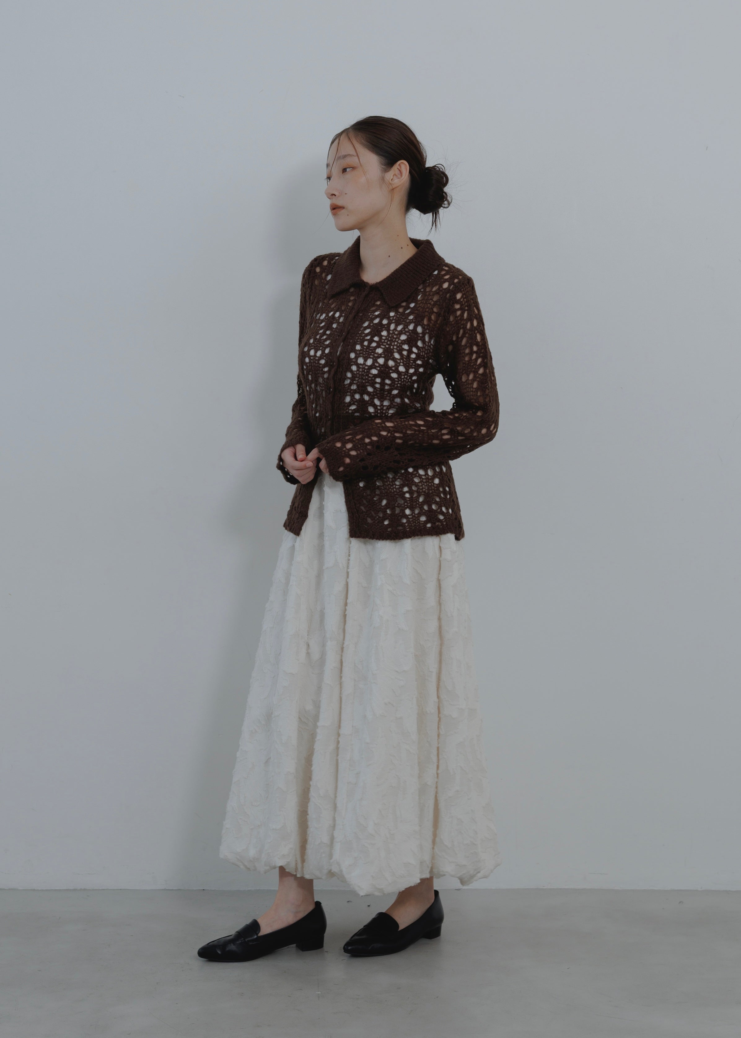 OPENWORK MOHAIR CARDIGAN