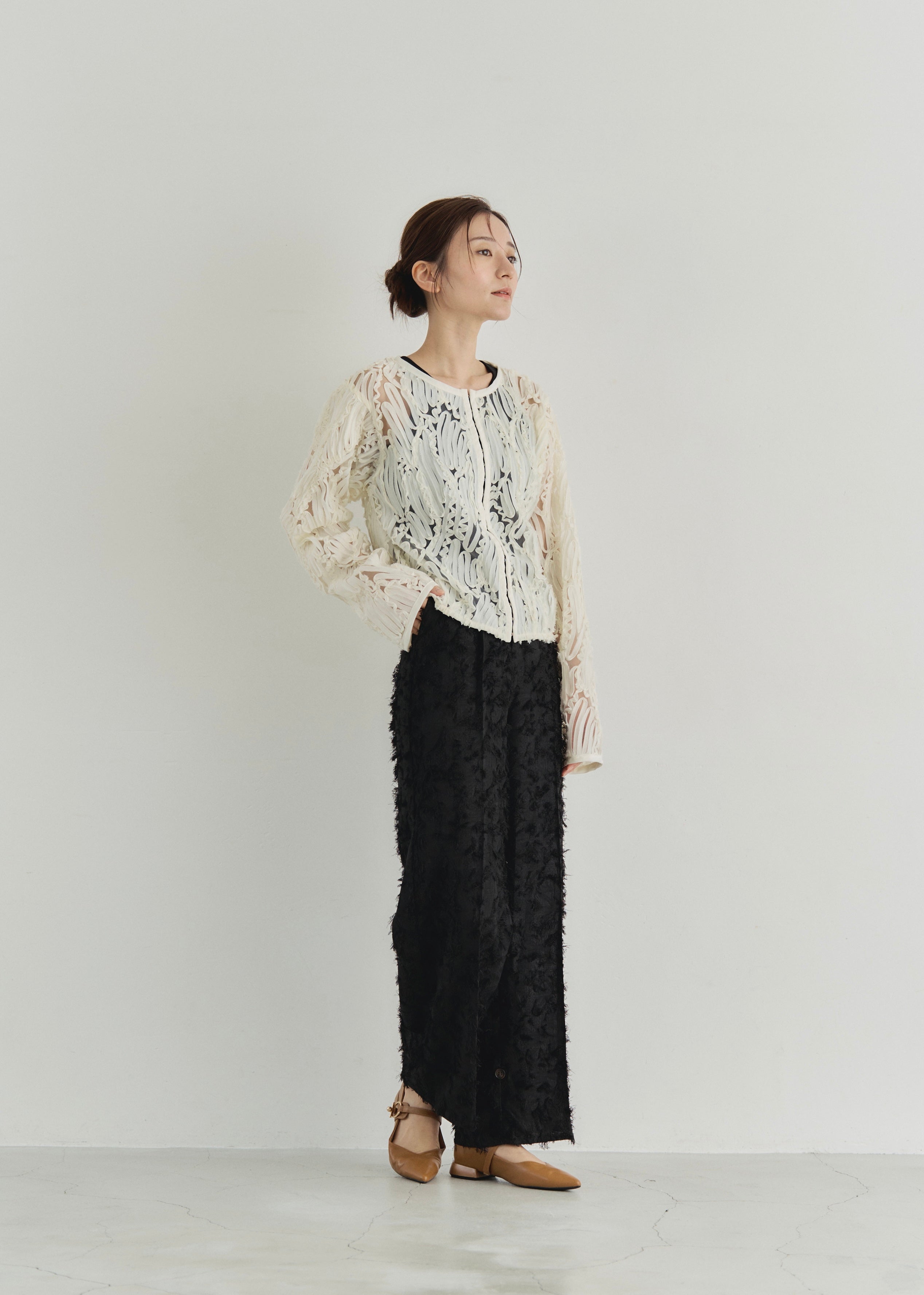 EMBROIDRED TULLE CARDIGAN