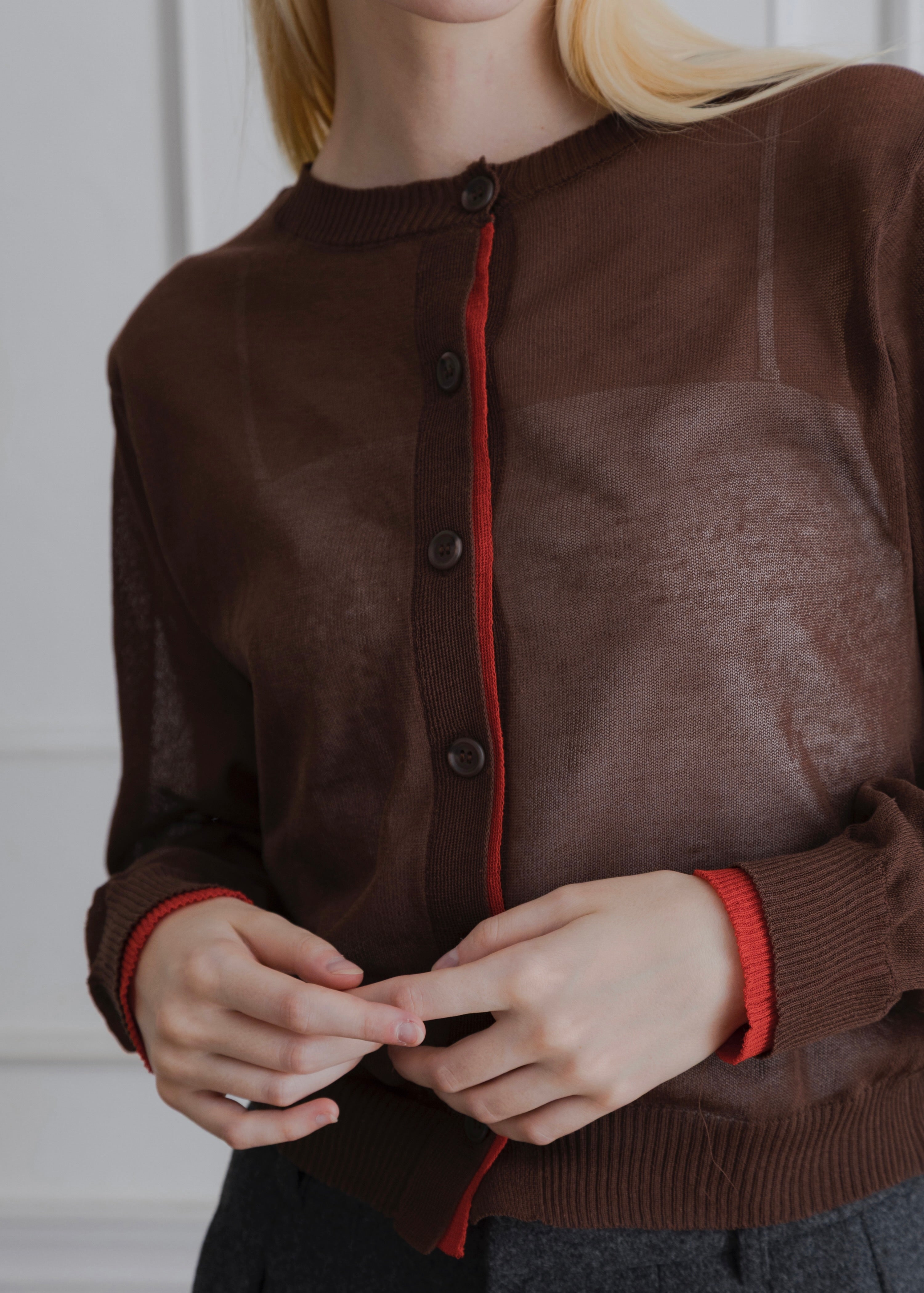 SHEER KNIT CARDIGAN