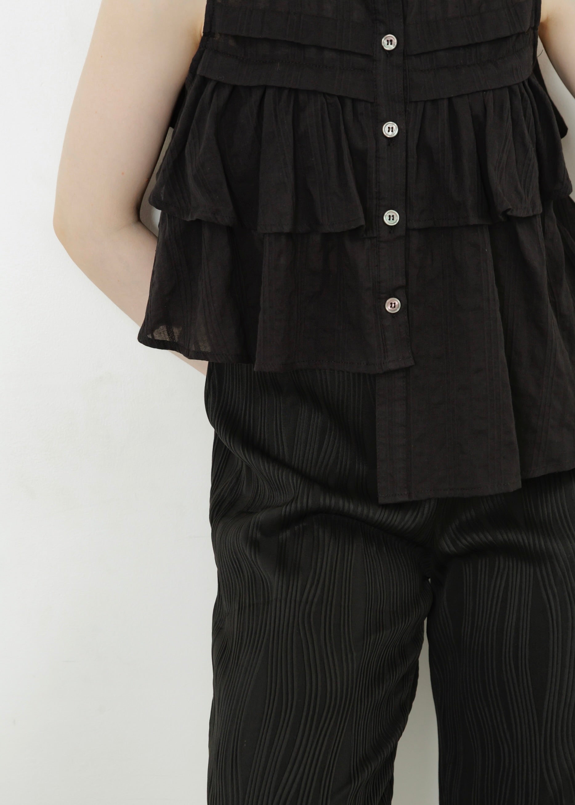 SHEER STRIPE BLOUSE