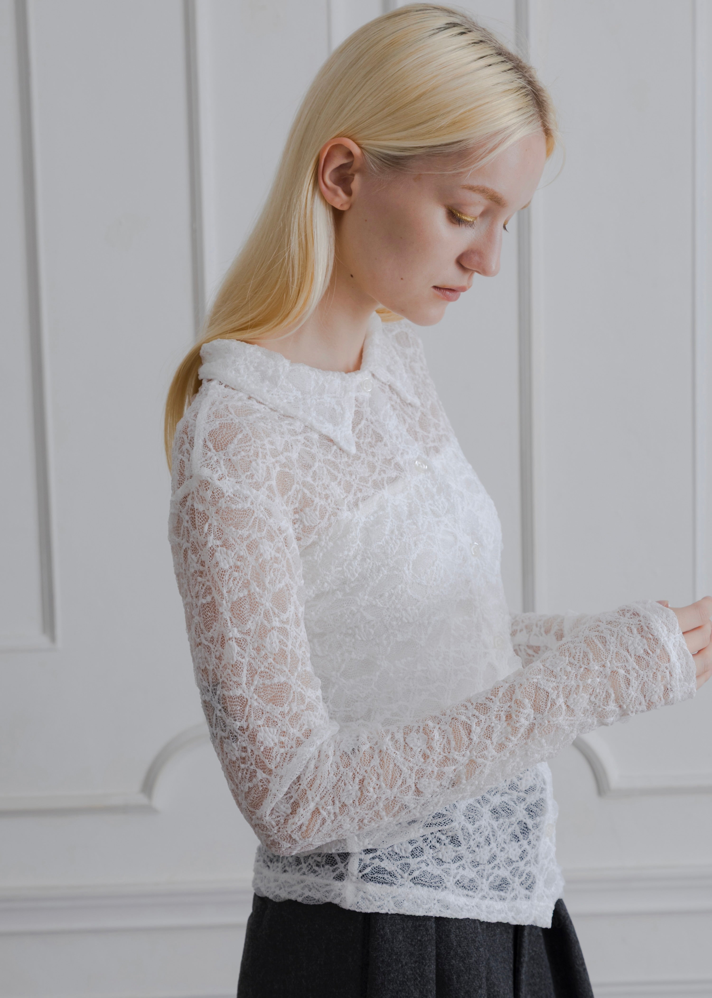 STRETCH LACE SHIRT