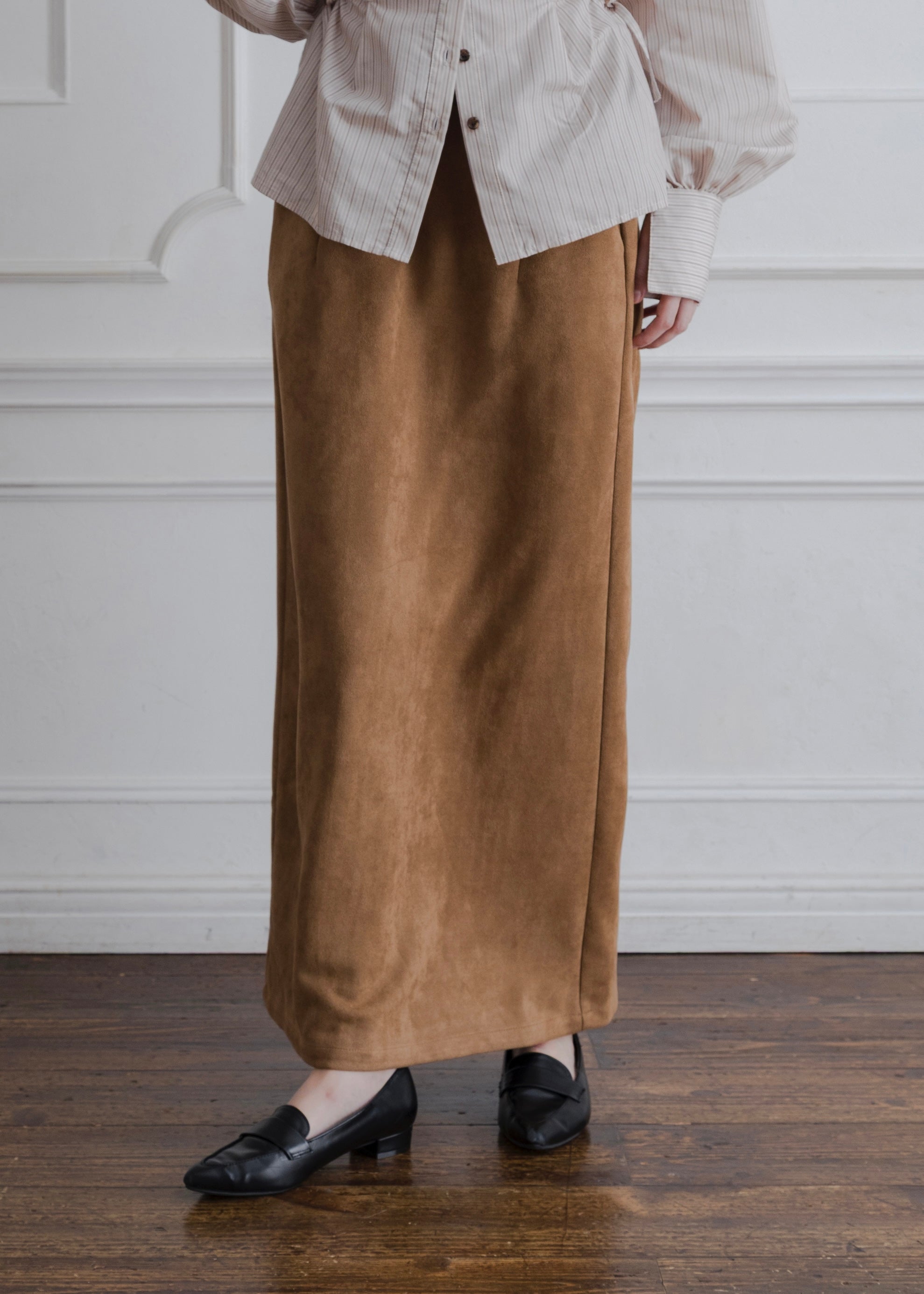 FAUX SUEDE SKIRT