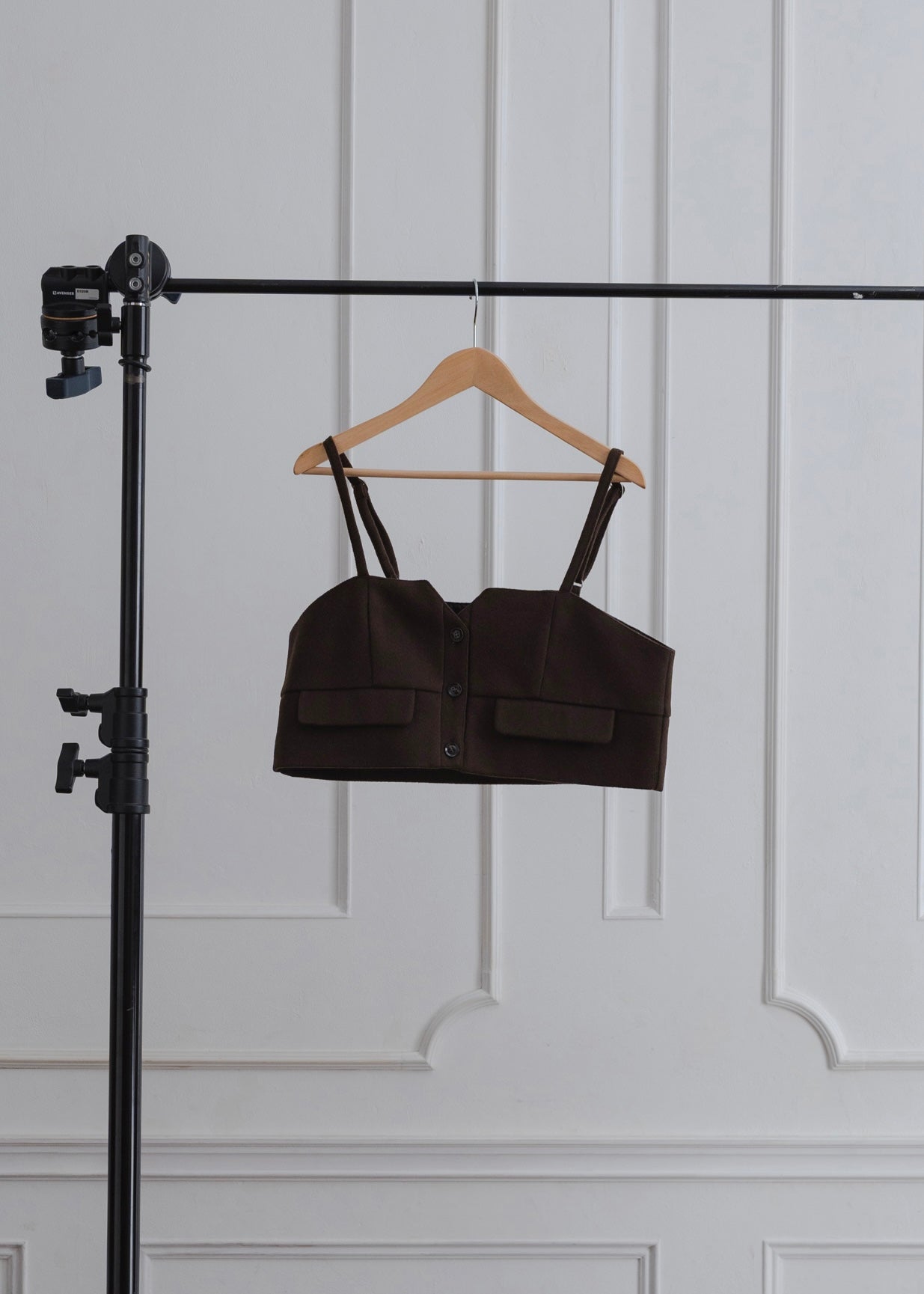FAUX WOOL BUSTIER