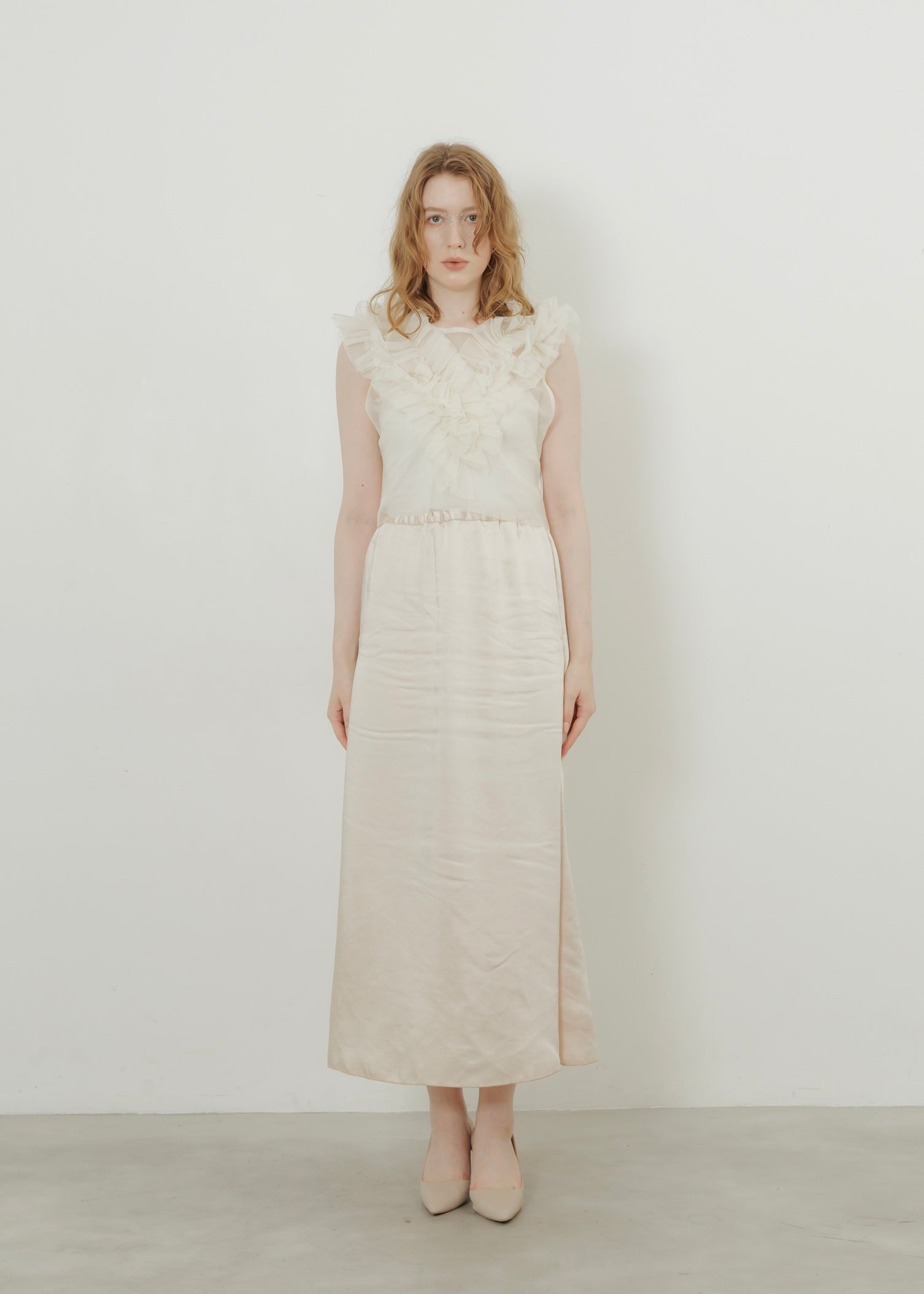 TULLE FRILL VEST