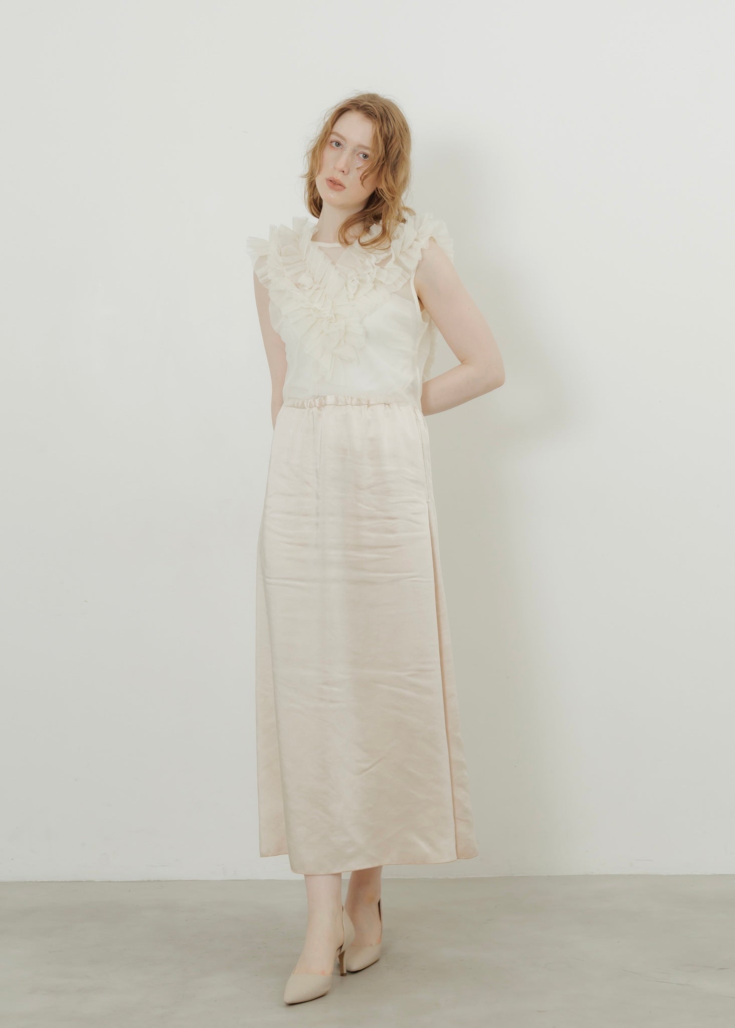TULLE FRILL VEST