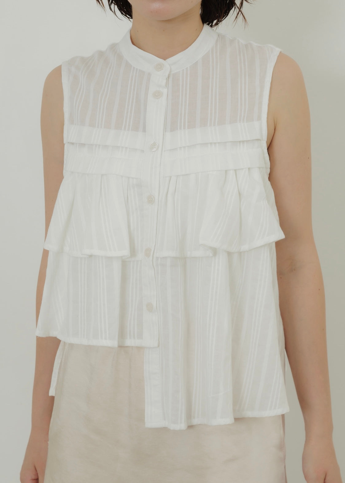 SHEER STRIPE BLOUSE