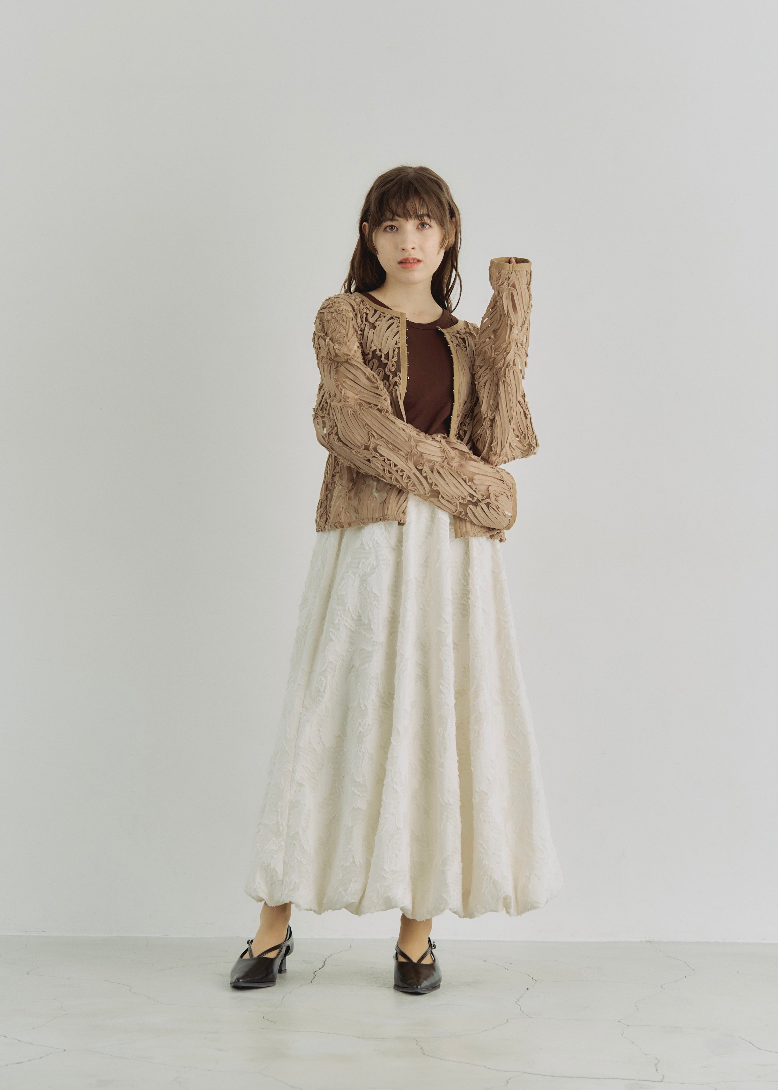 EMBROIDRED TULLE CARDIGAN