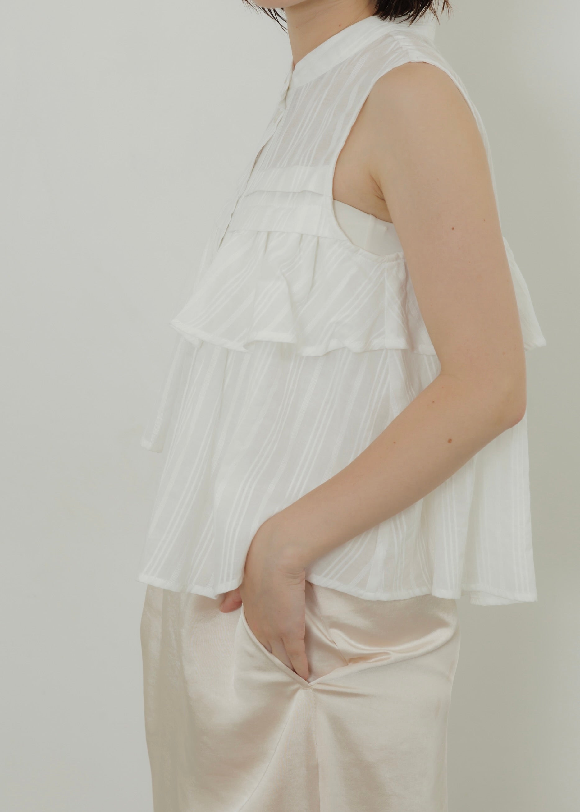 SHEER STRIPE BLOUSE