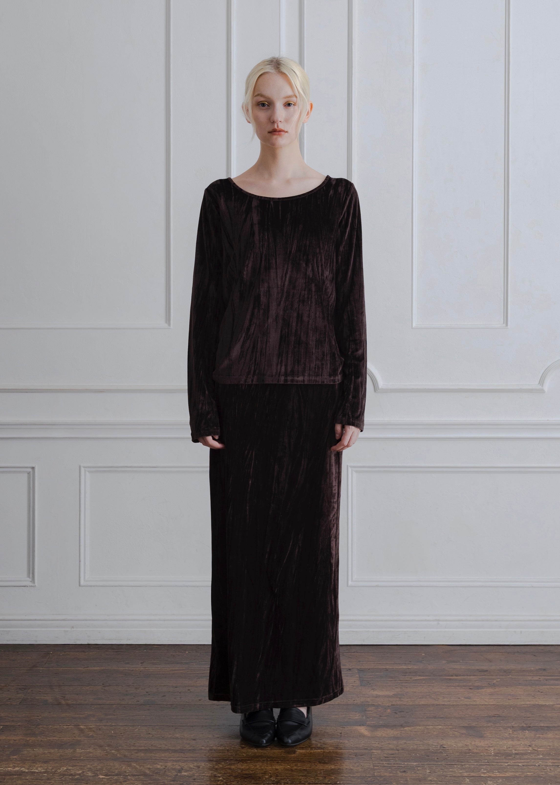 2WAY CRUSH VELOUR TOP