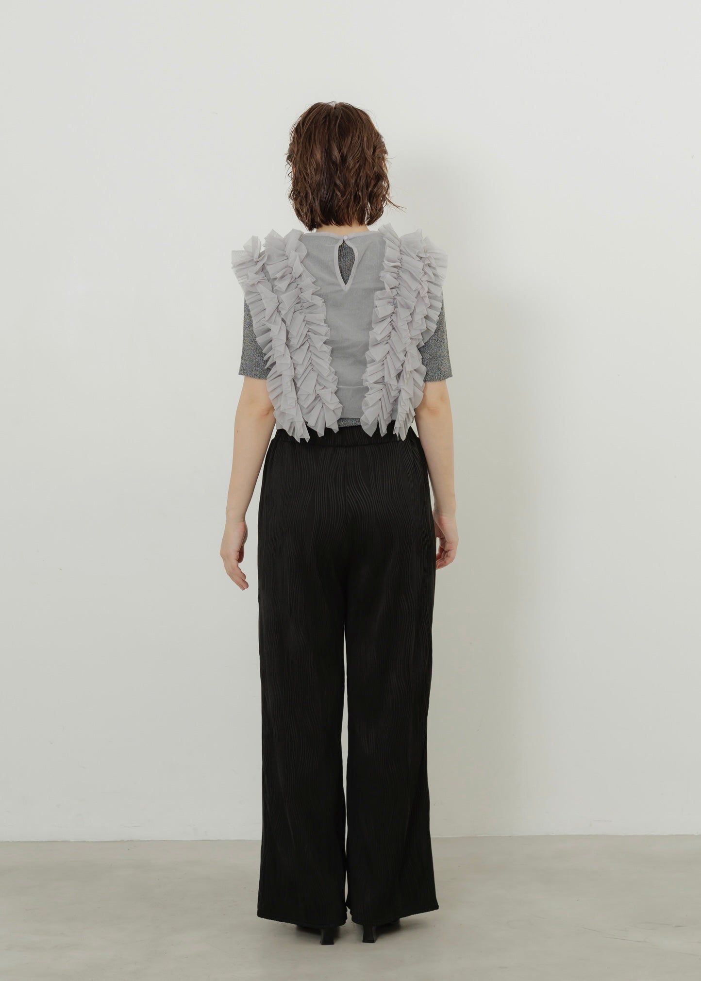 TULLE FRILL VEST