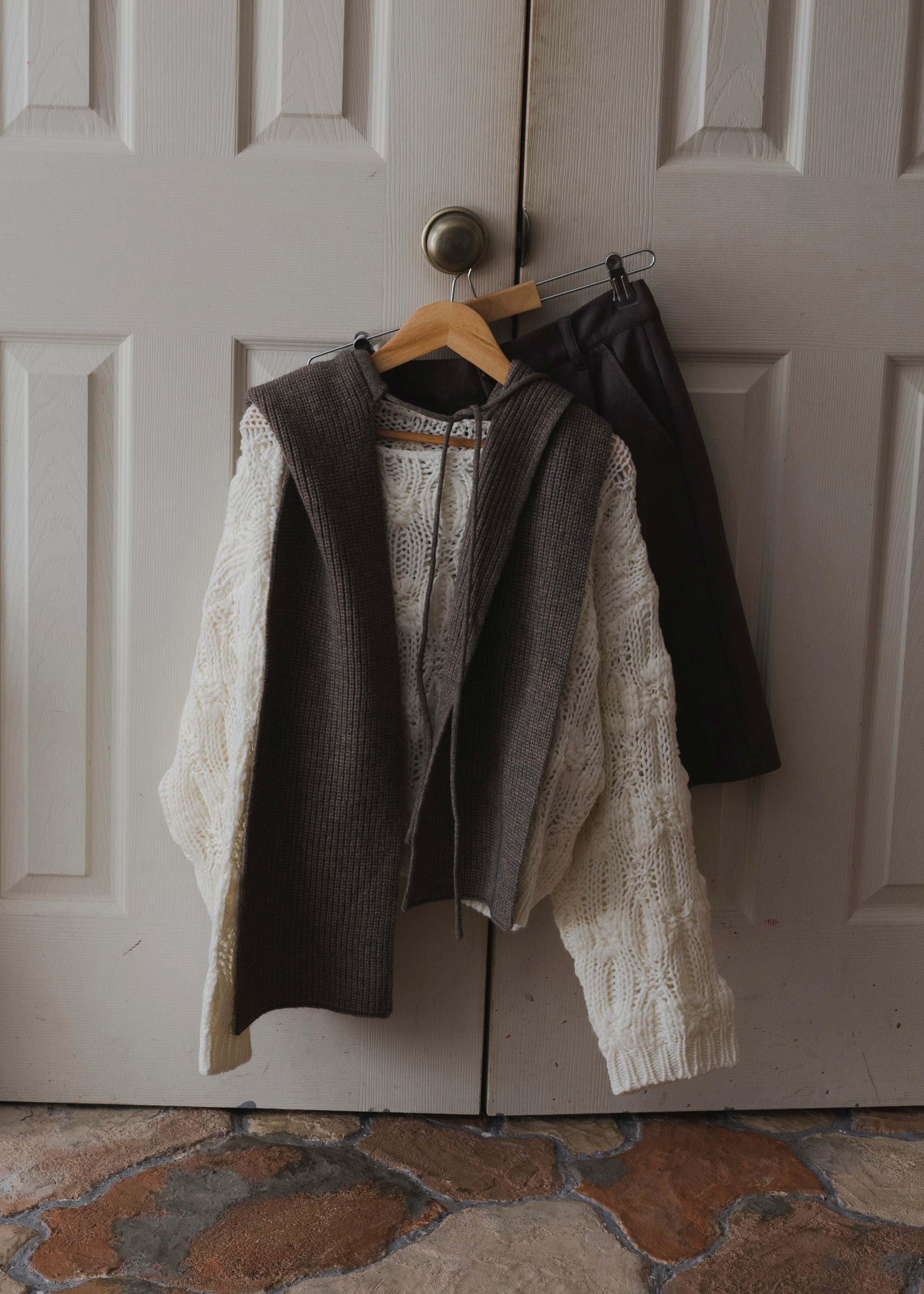 CROPPED KNIT PULLOVER