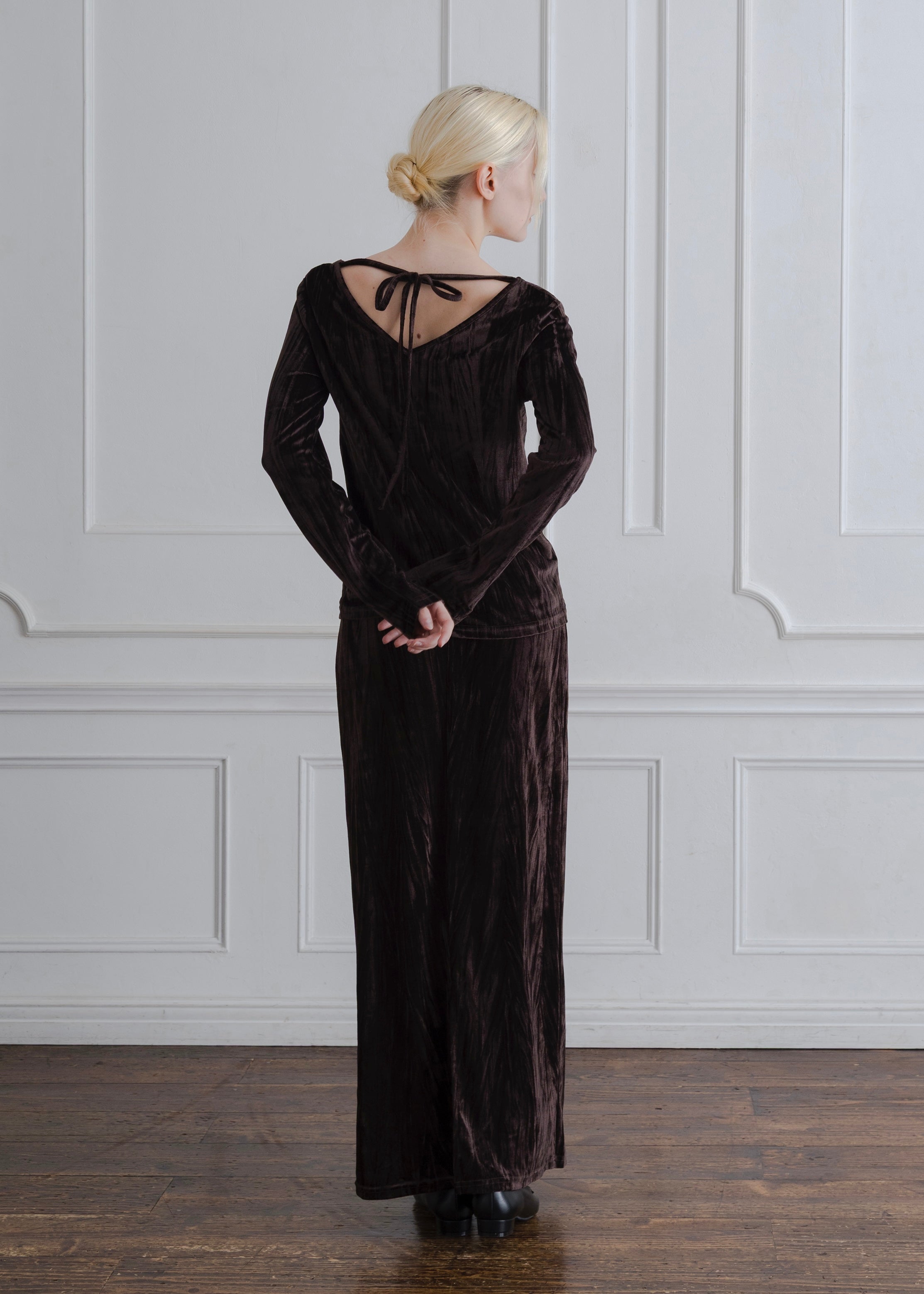 2WAY CRUSH VELOUR TOP