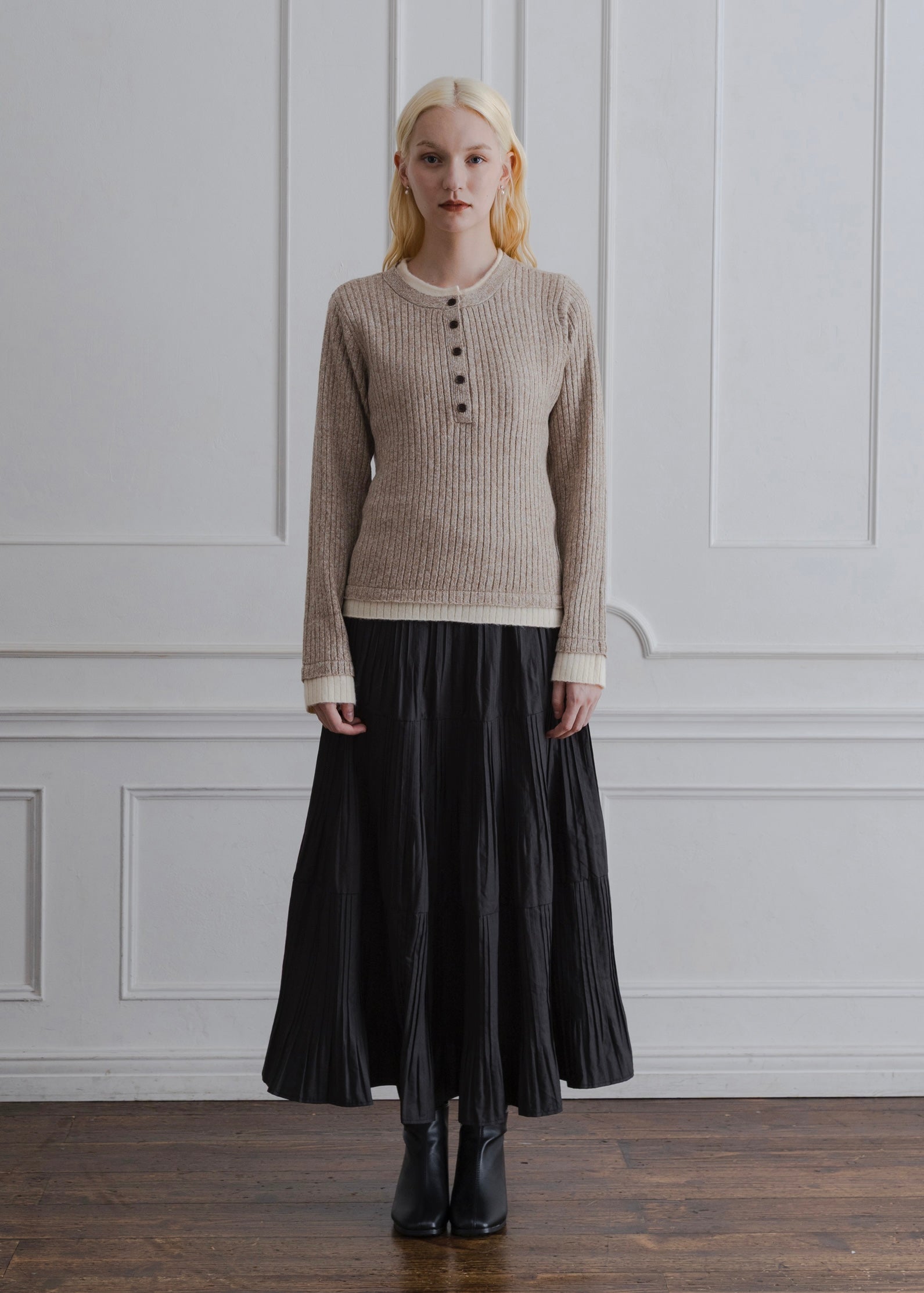 LAYERED MIX KNIT