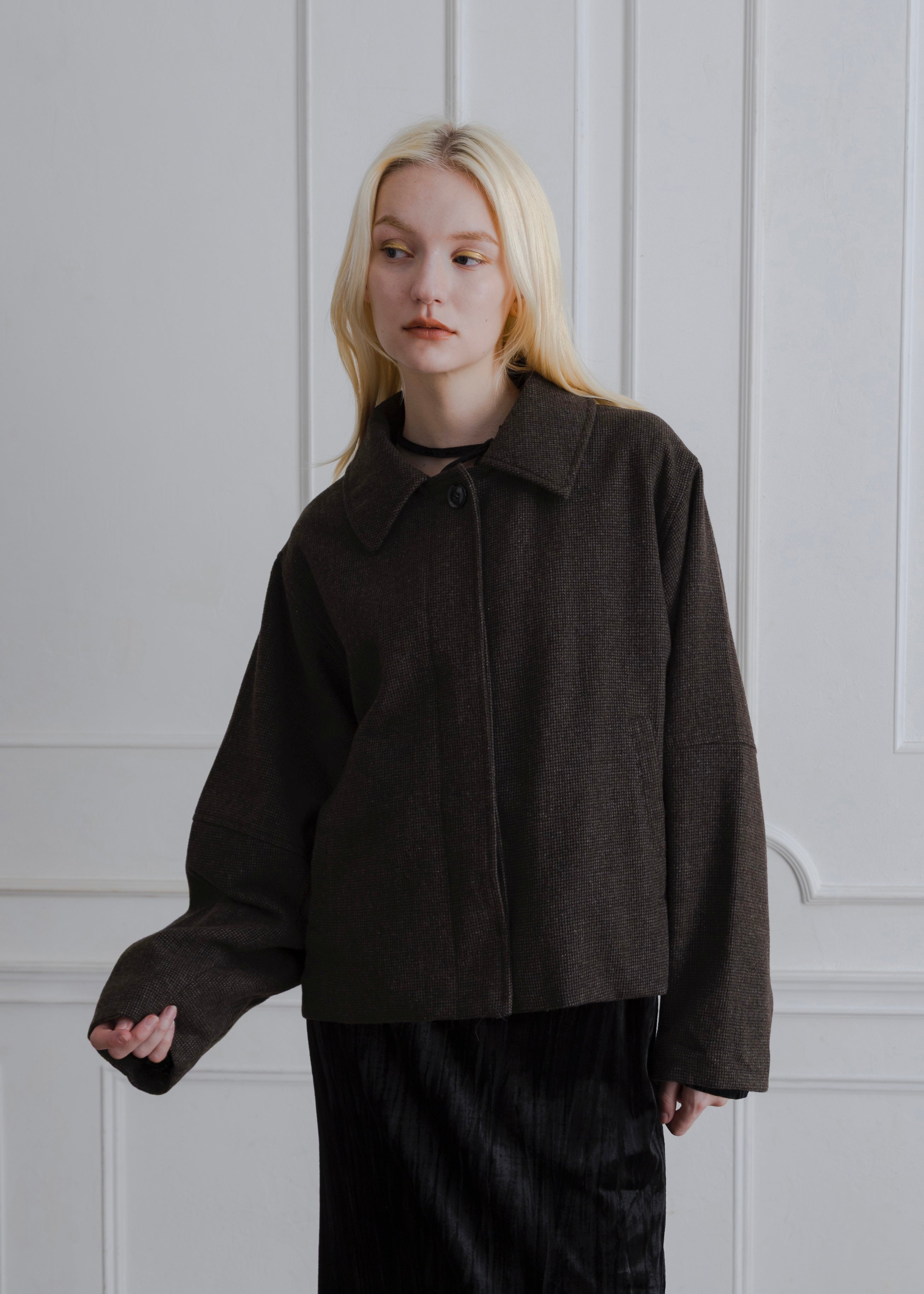 COCOON CHECK JACKET