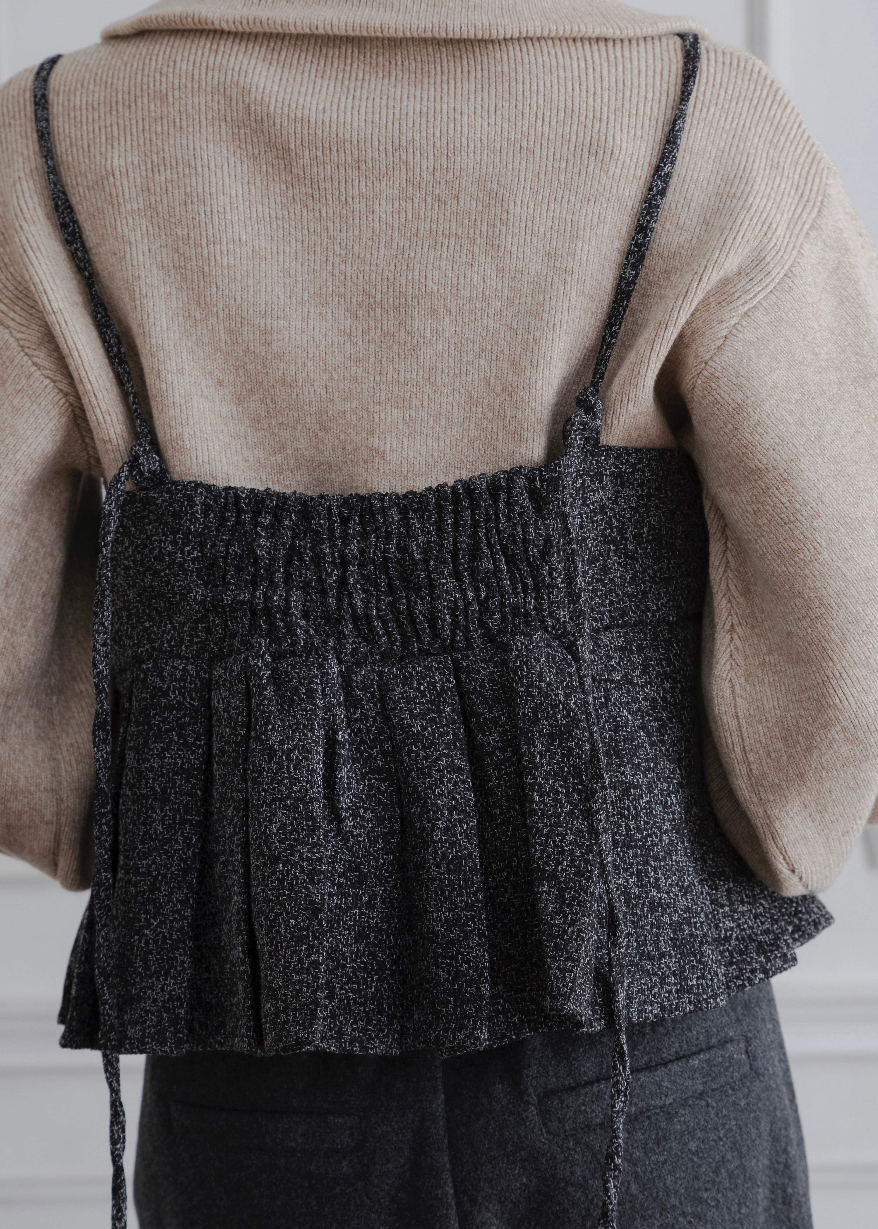 TWEED PLEATS CAMISOLE