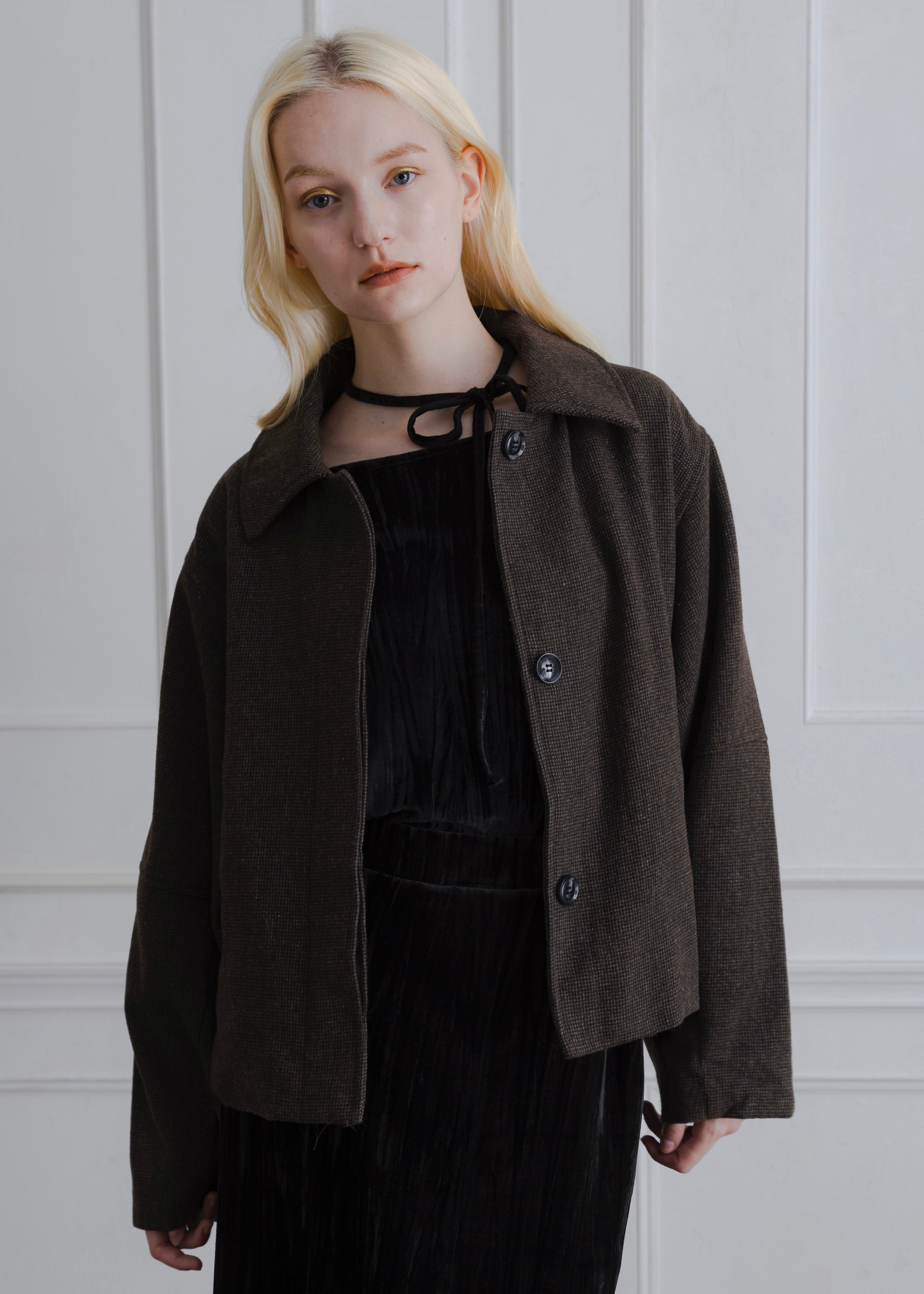 COCOON CHECK JACKET